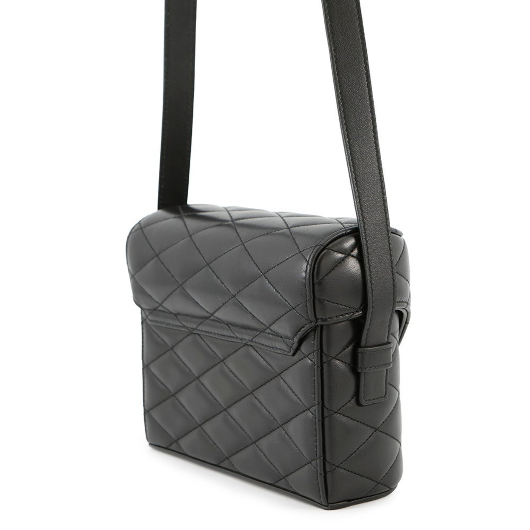 Yves Saint Laurent YSL June Box shoulder bag, black.