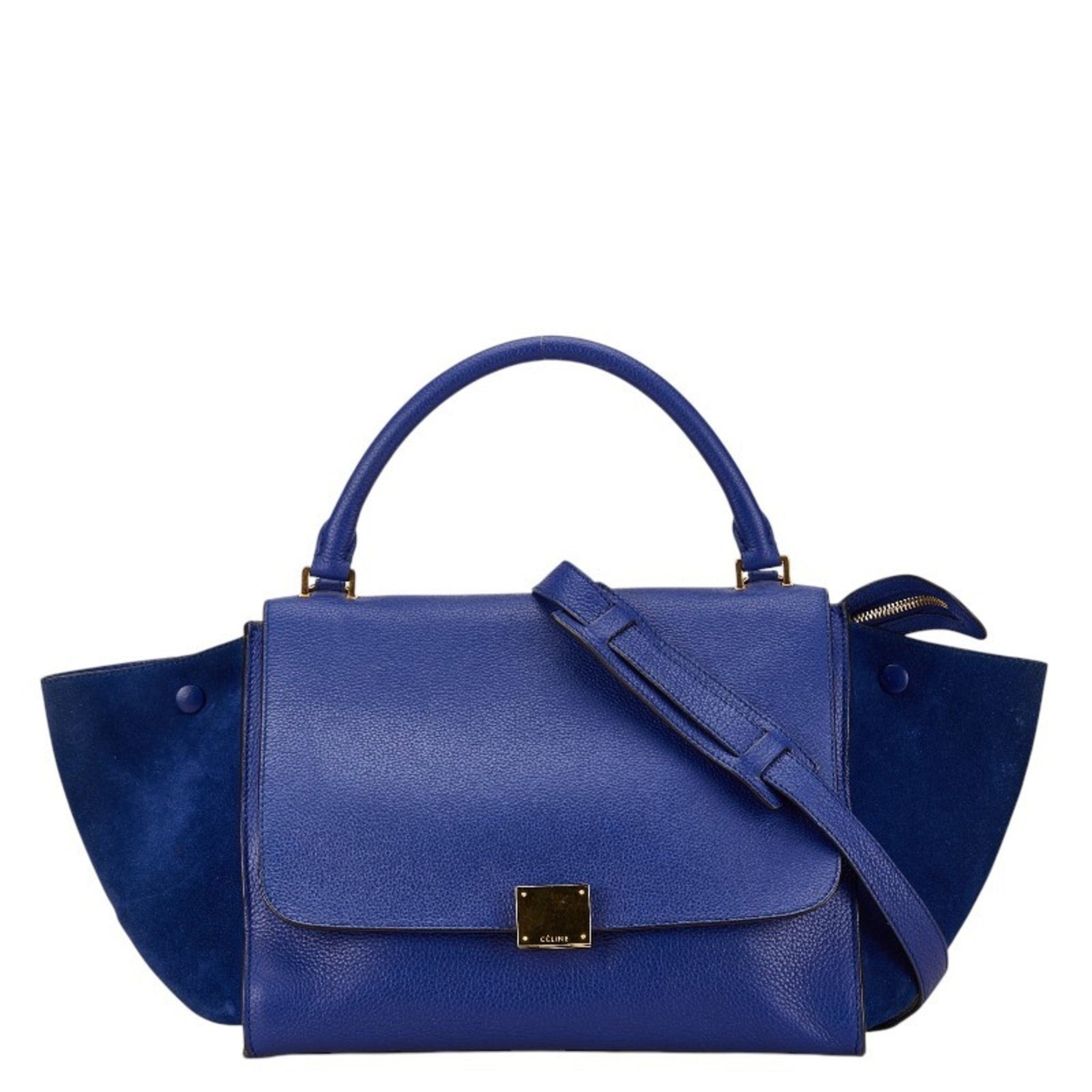 Celine handbag shoulder bag leather suede