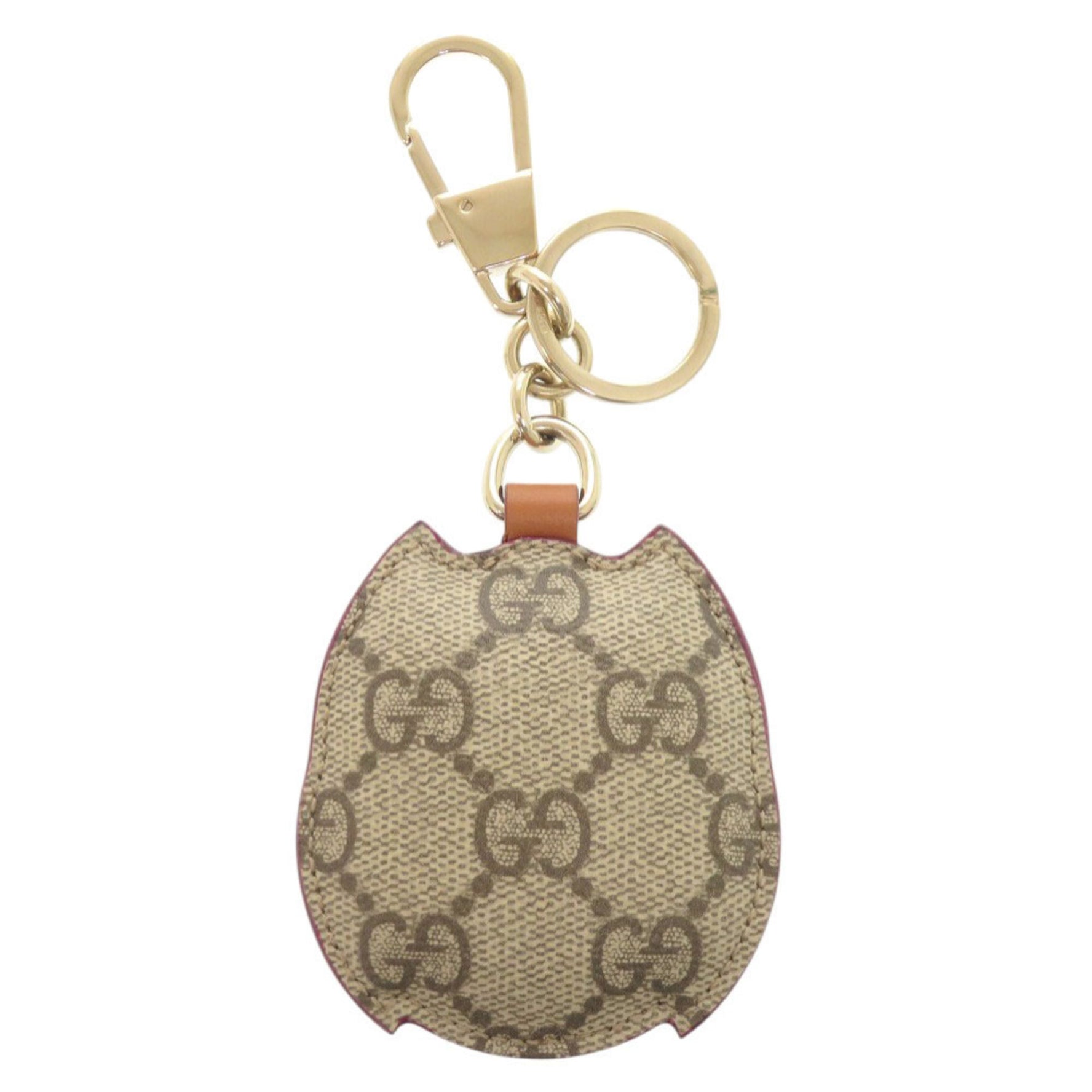 Like new Gucci Owl-shaped bag charm in GG Supreme canvas with keychain 1332