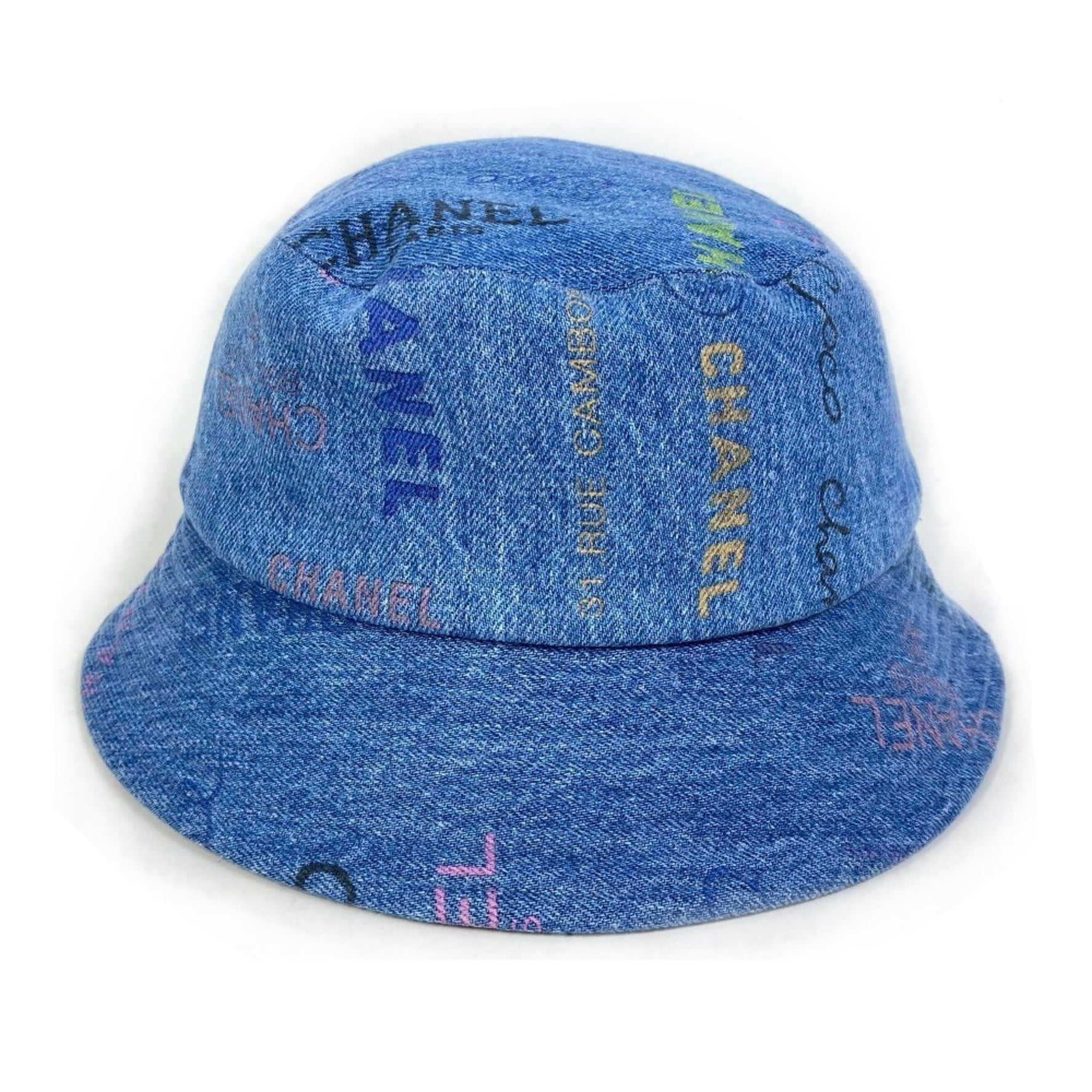CHANEL Denim Crusher Hat Bucket