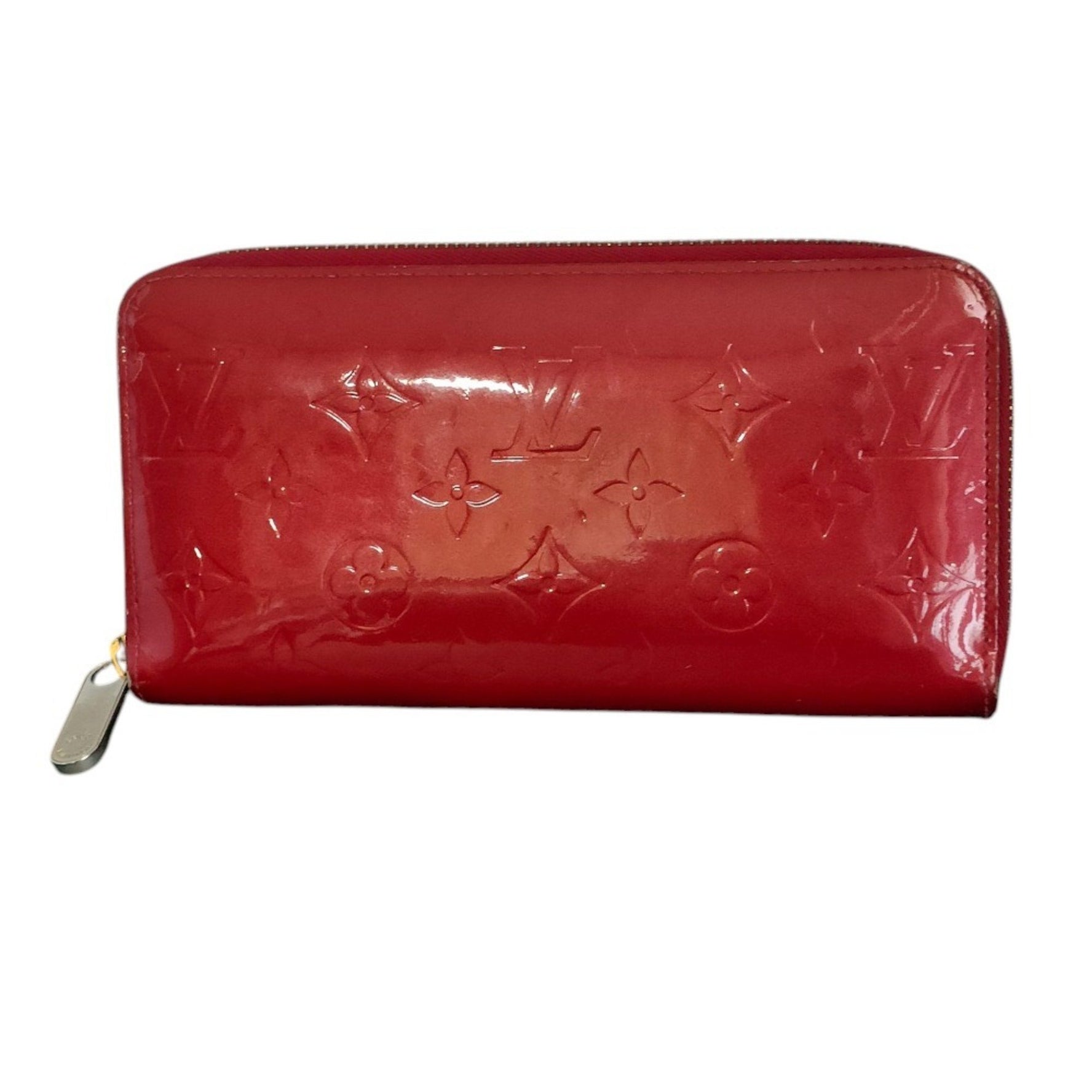 Louis Vuitton Vernis Round Zipper Zippy Wallet Long Pomme d'Amour Red