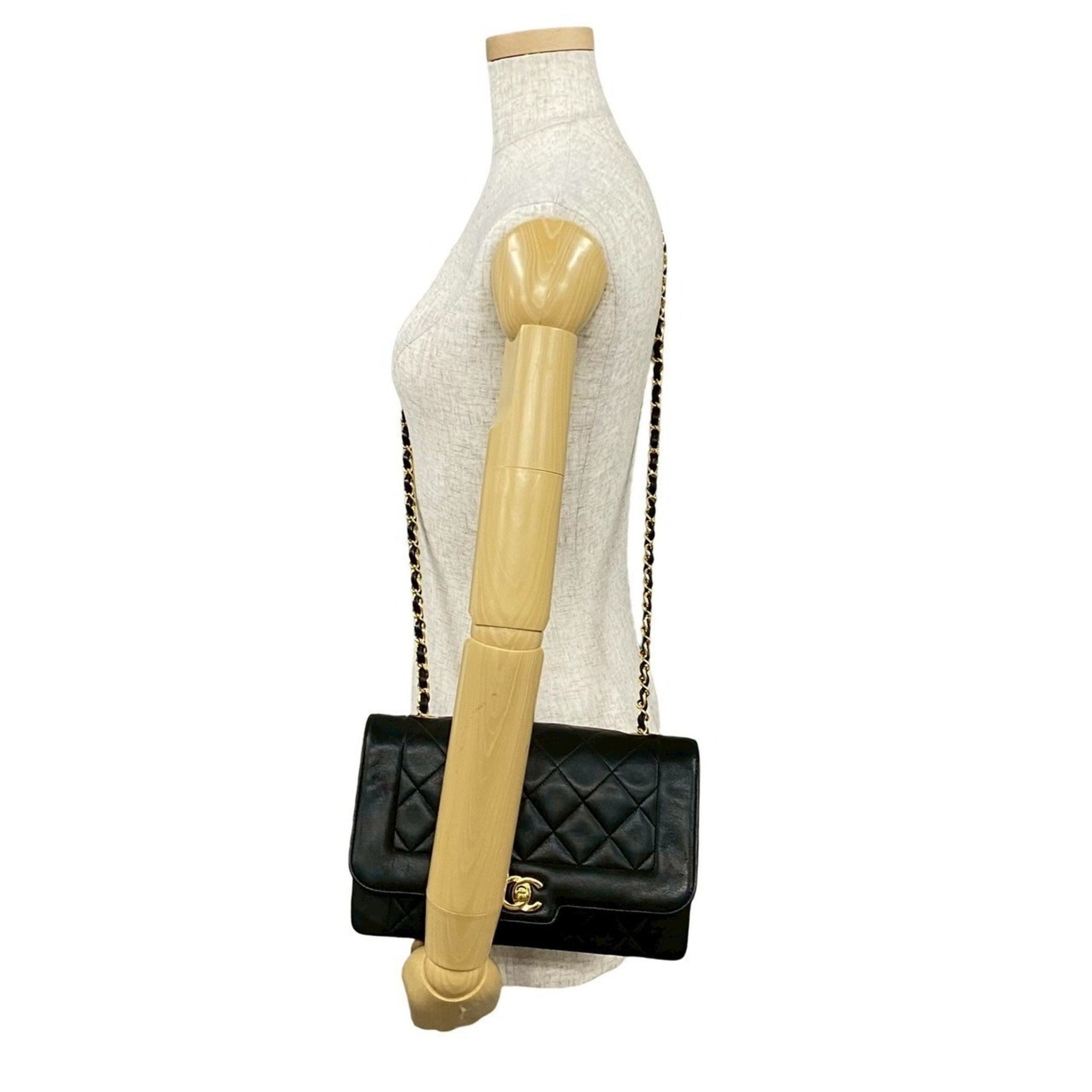 CHANEL Matelasse Coco Mark Lambskin Chain Shoulder Bag in