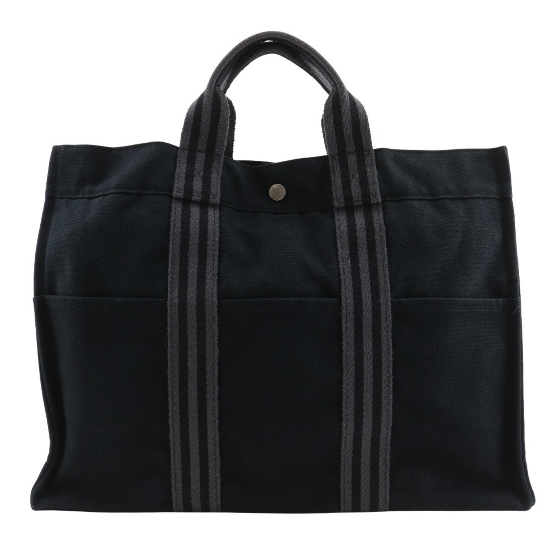 Hermes Hermès Fourre Tout MM handbag tote bag, cotton with snap closure