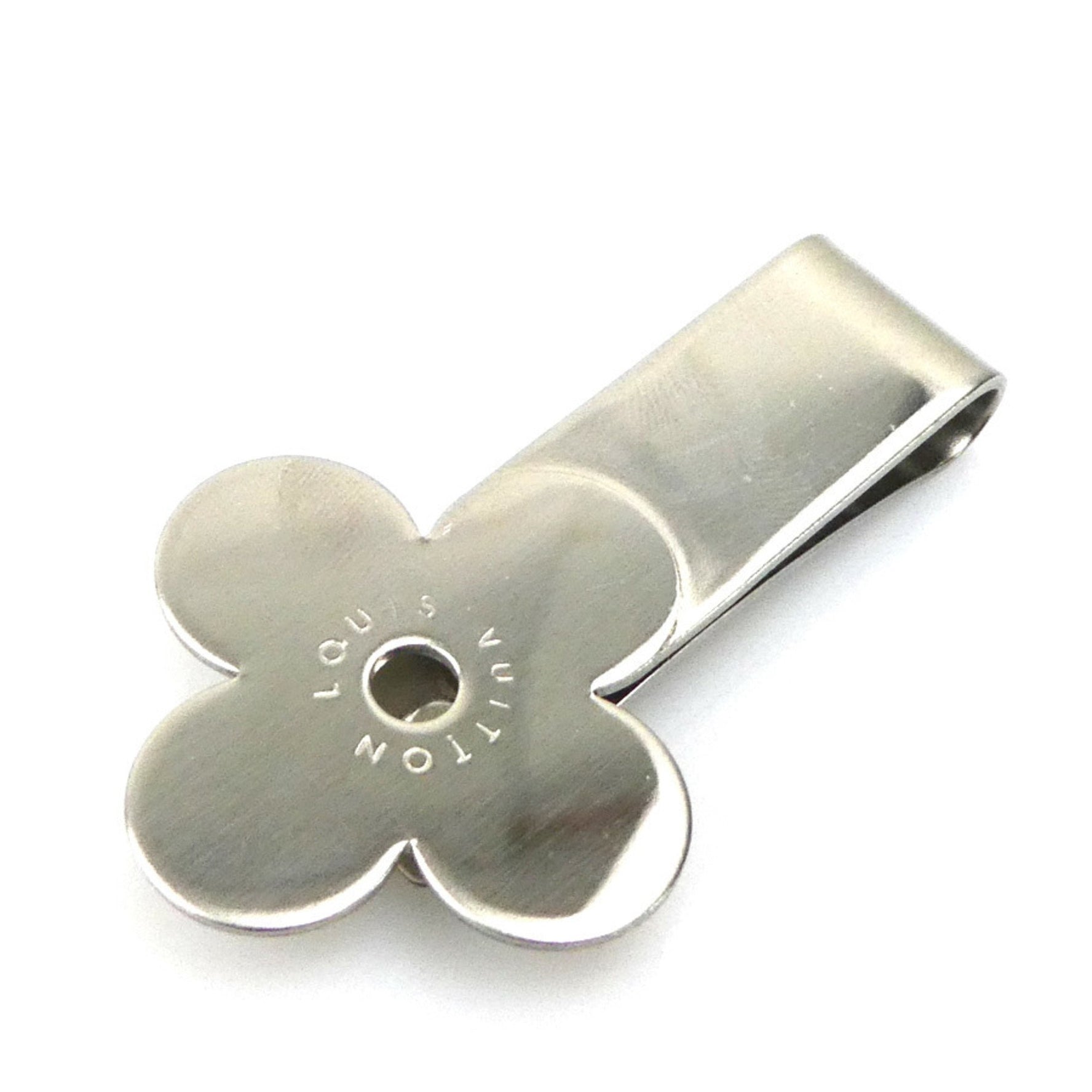 Louis Vuitton Money Clip Wallet Monogram Flower Metal