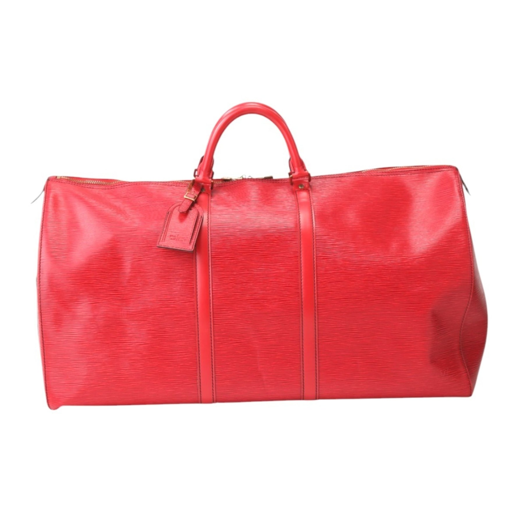 Louis Vuitton Boston Bag Epi Keepall 60 Leather Red LV