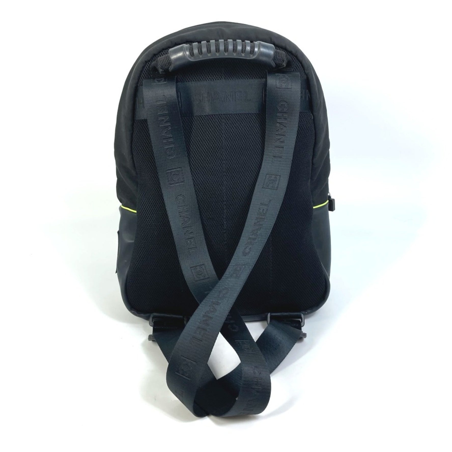 Chanel Sports line Backpack Backpack x neon yellow