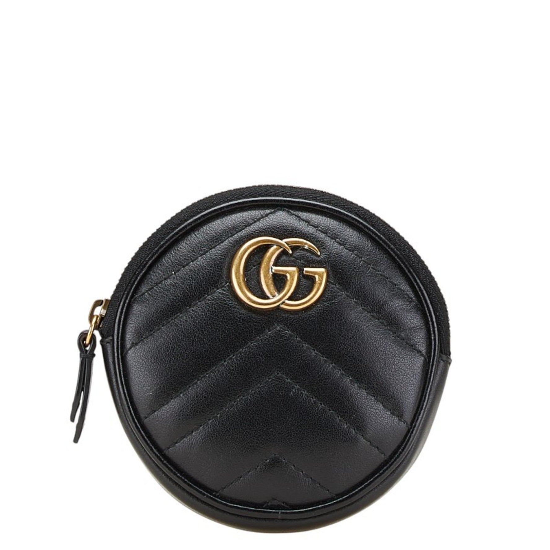 Gucci GG Marmont Heart Coin Case Leather