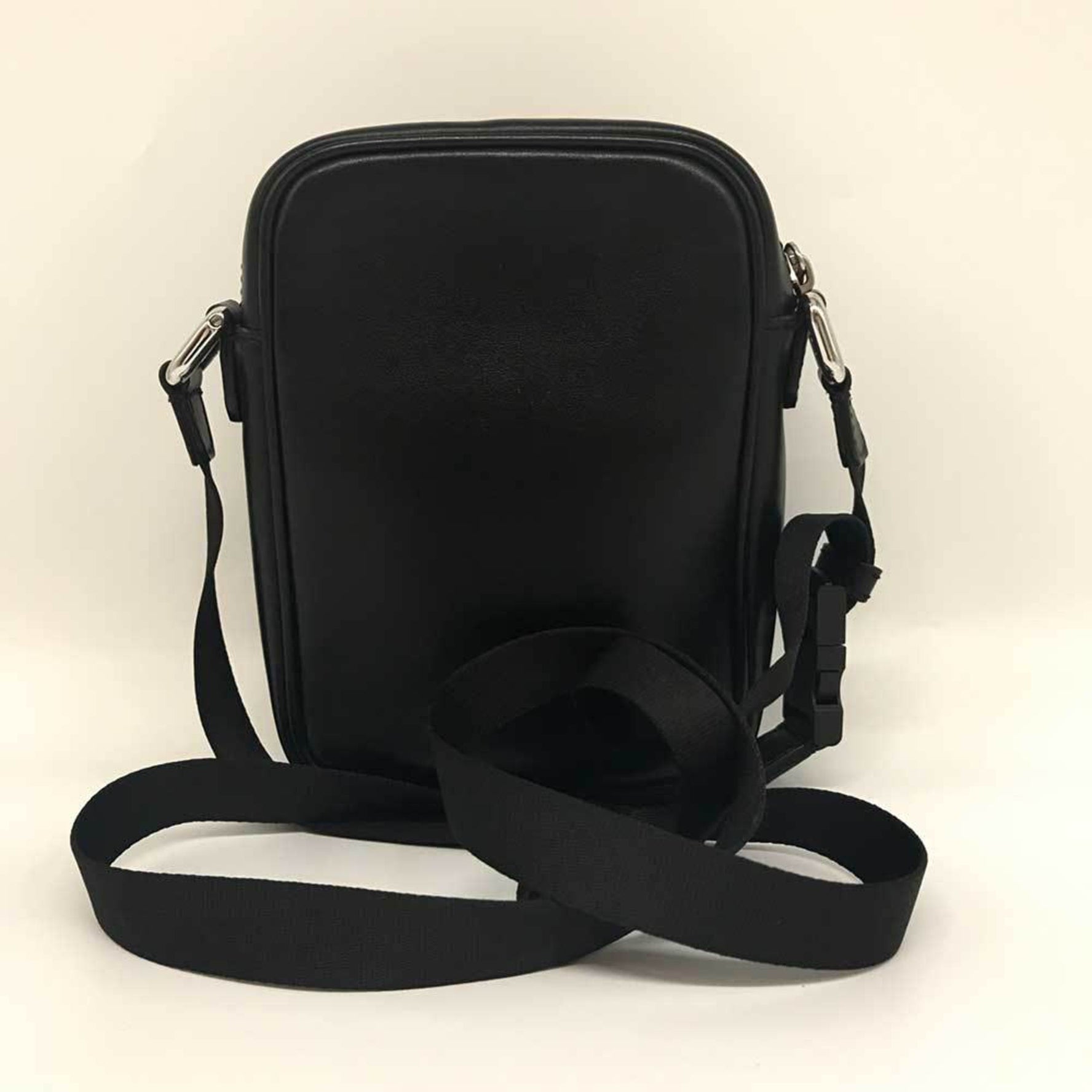 Fendi Shoulder Bag Isee Black Neon Yellow Leather