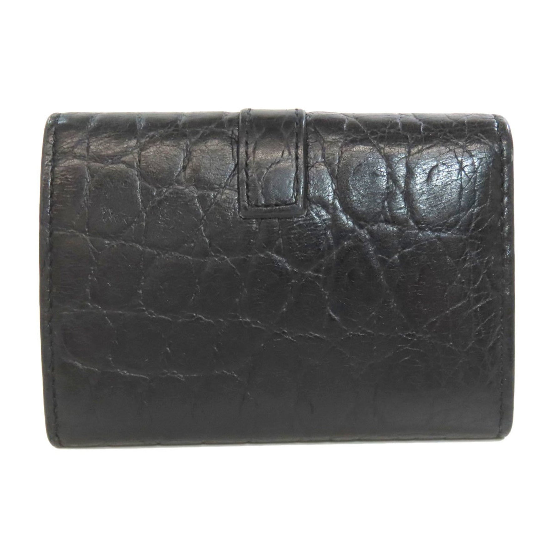 Saint Laurent embossed leather key case