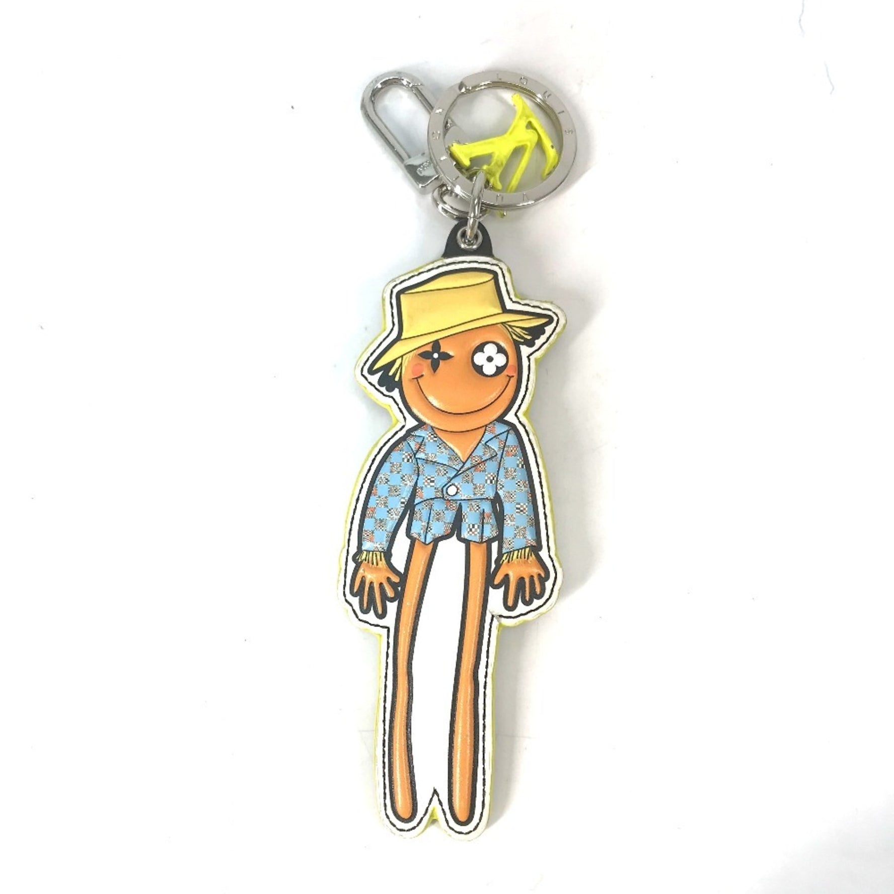 Louis Vuitton LV Friends Monogram Porte Cle Scarecrow Bag Charm Keychain Leather Multicolor