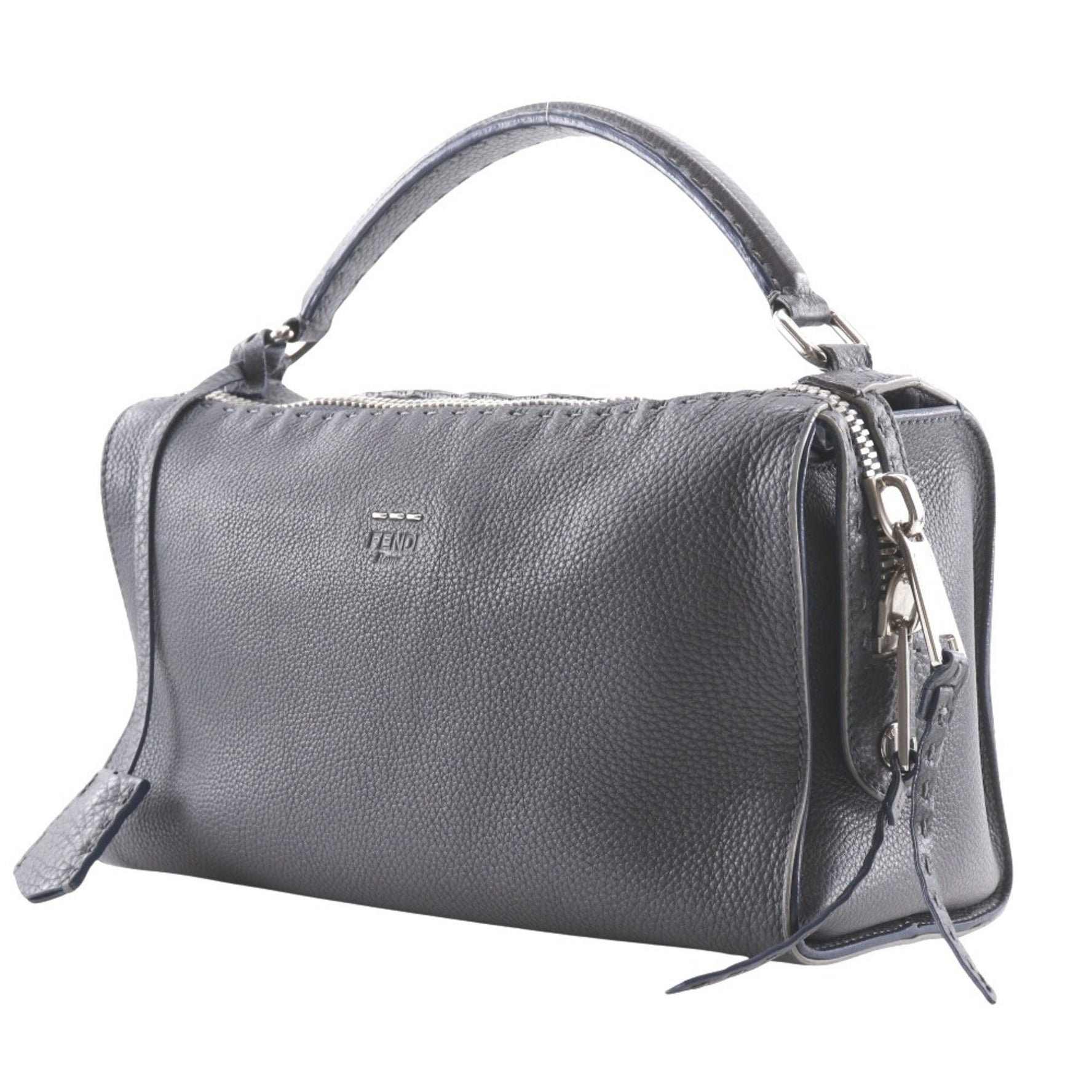 FENDI Celeria Ray handbag shoulder bag calfskin grey double