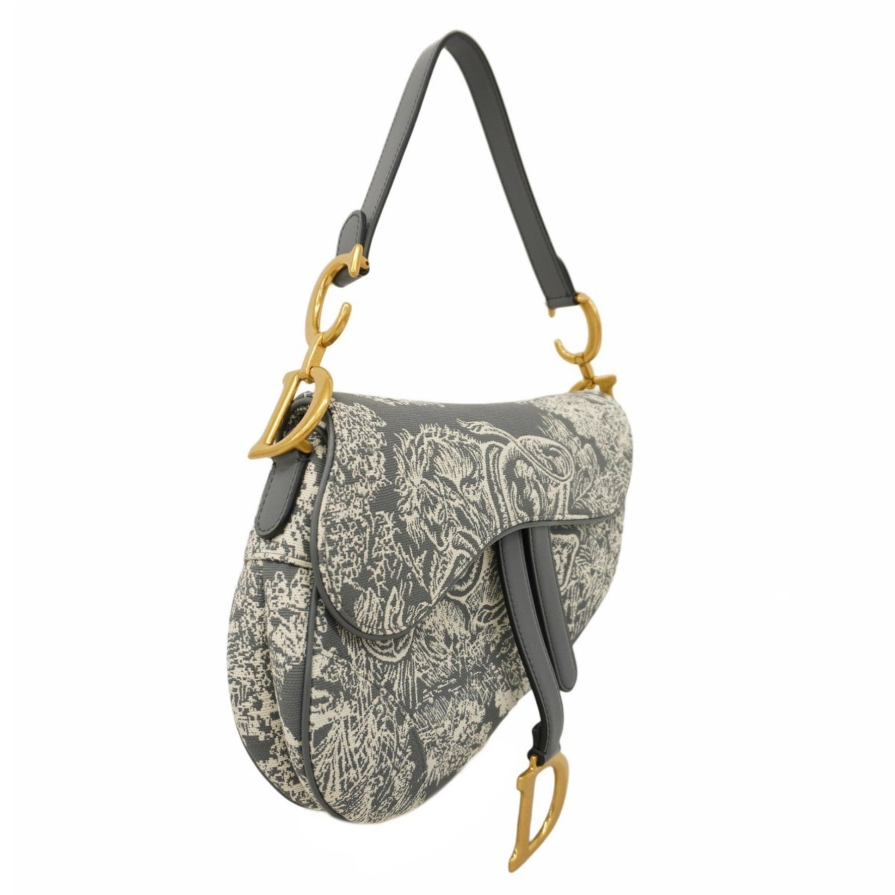 Christian Dior Shoulder Bag Saddle Canvas