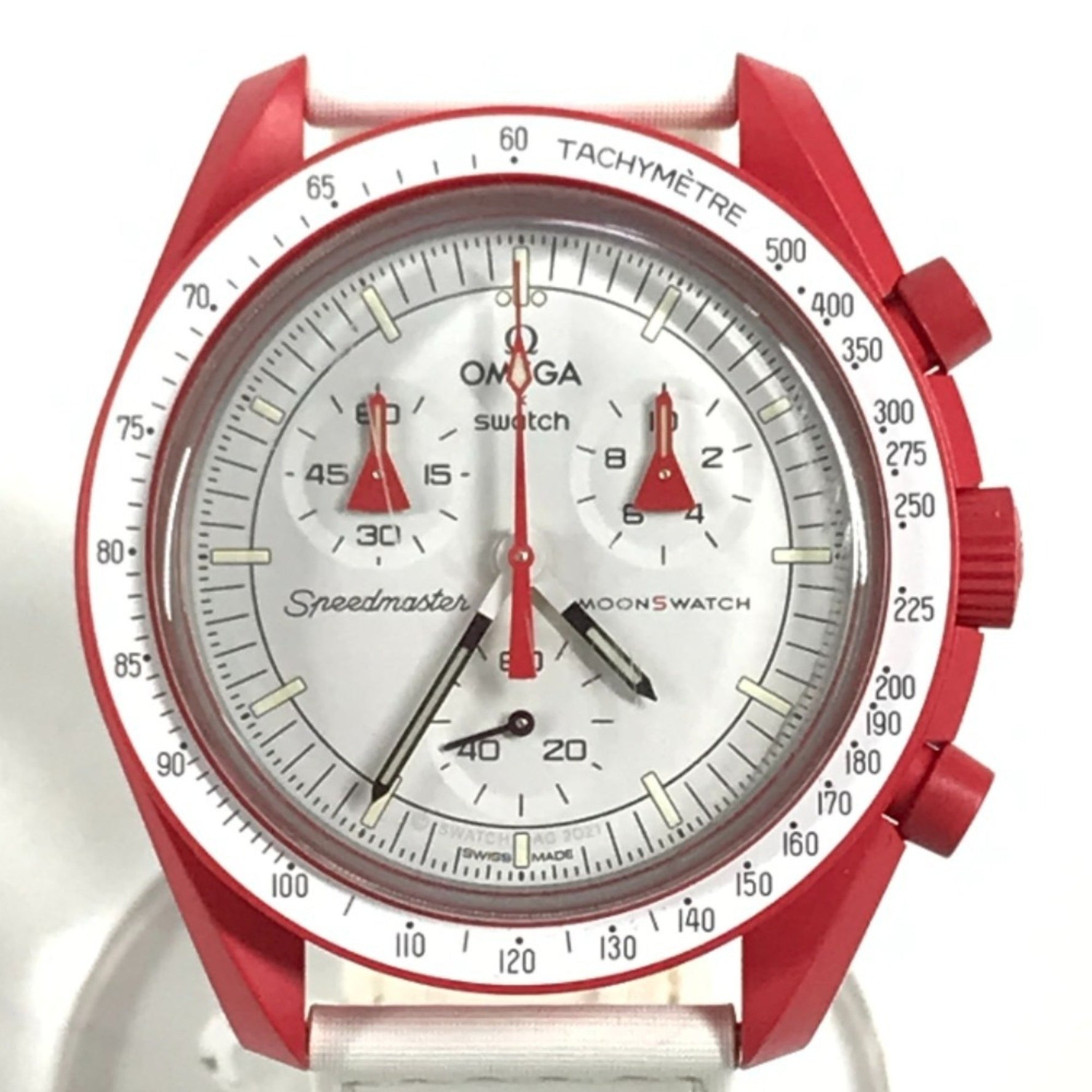 OMEGA Swatch collaboration Moon MISSION TO MARS Mars watch red