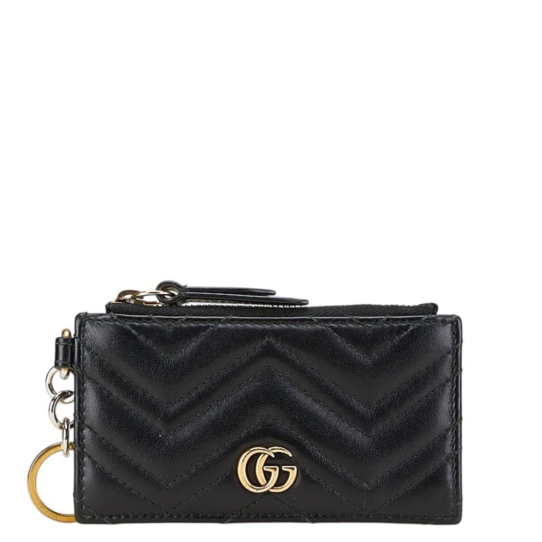 Gucci GG Marmont Card Case Coin Leather