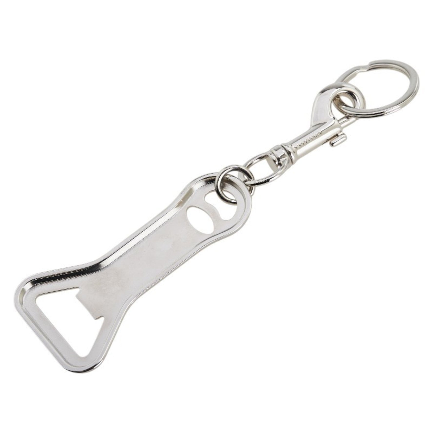 Burberry logo bottle opener charm key ring in metal .