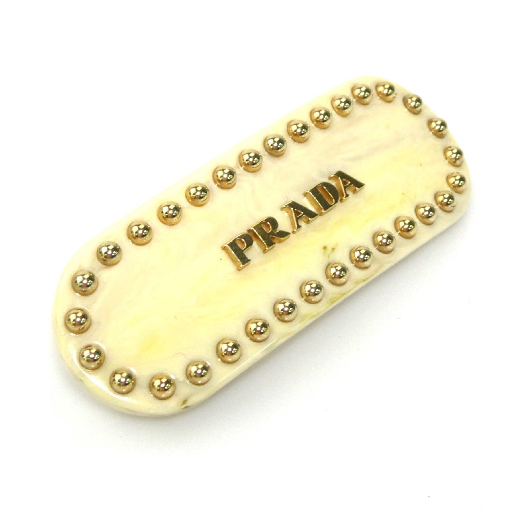 Prada Resin Barrette Hair Accessory