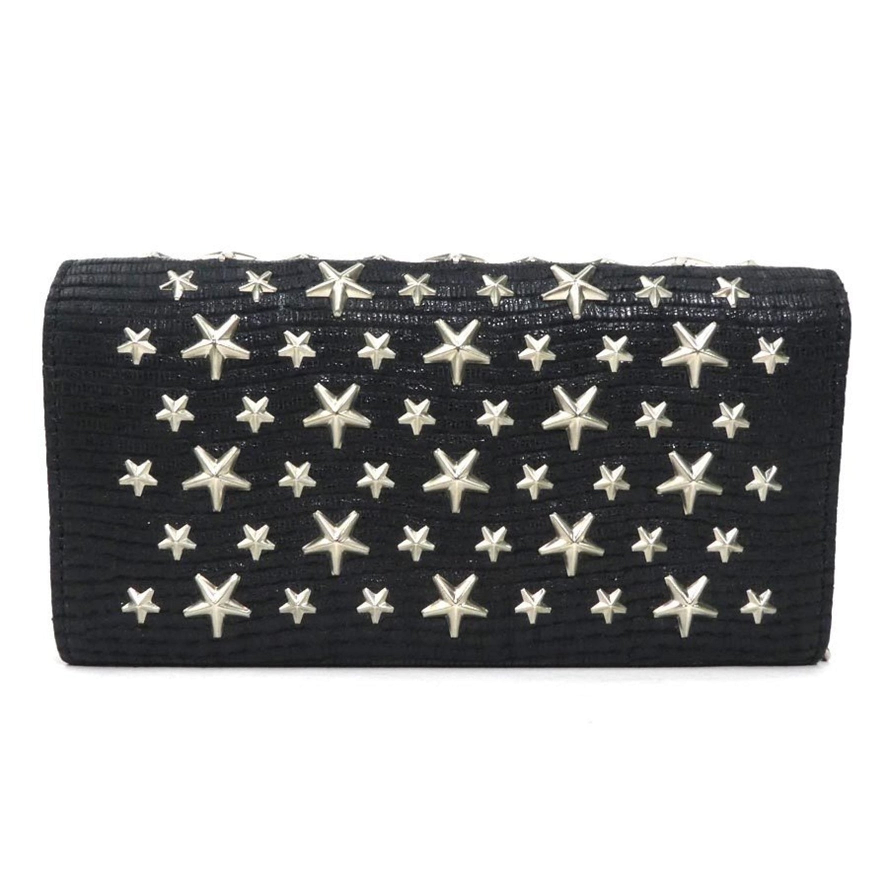 JIMMY CHOO Long Chain Wallet in Embossed Leather