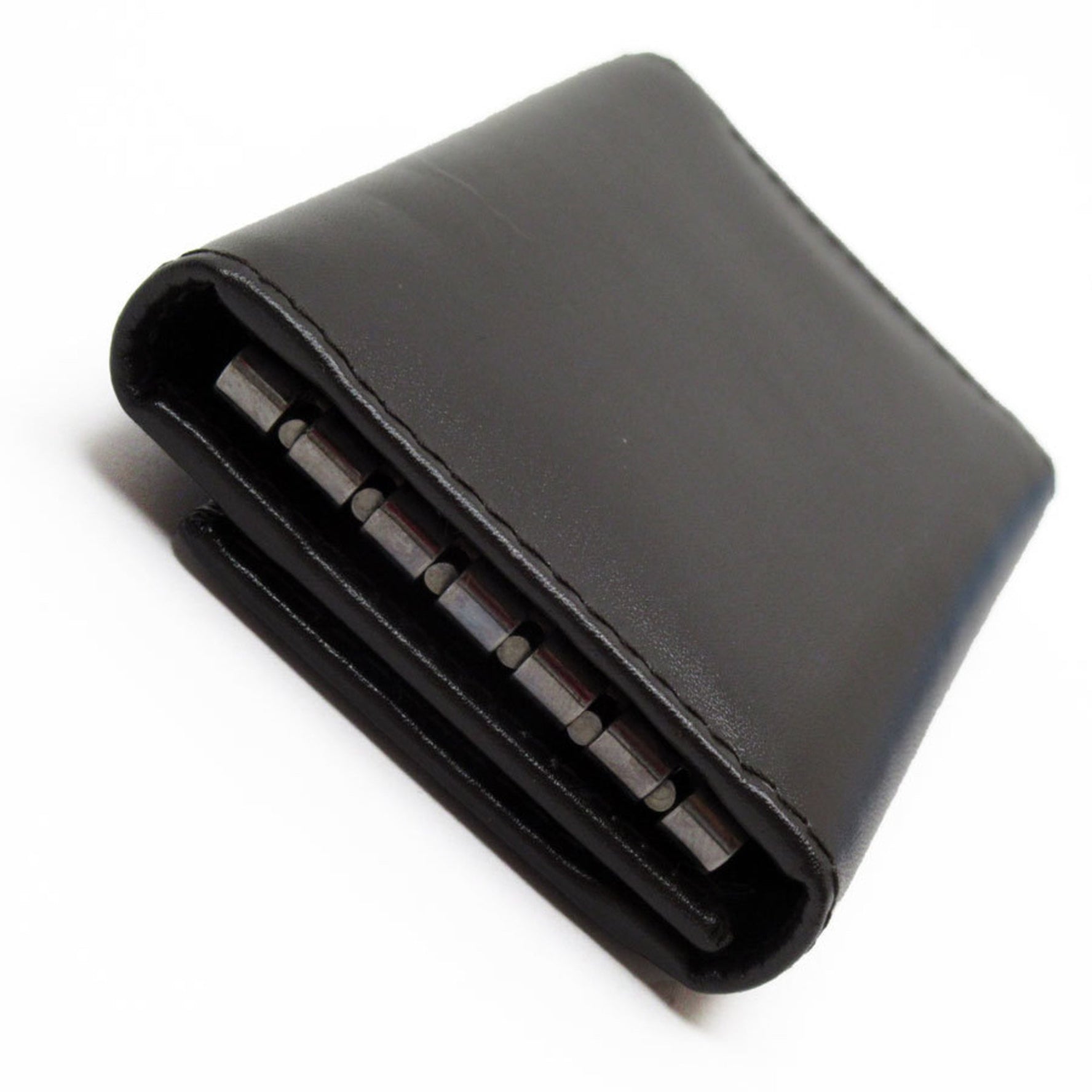 PRADA key case leather brown t18928f