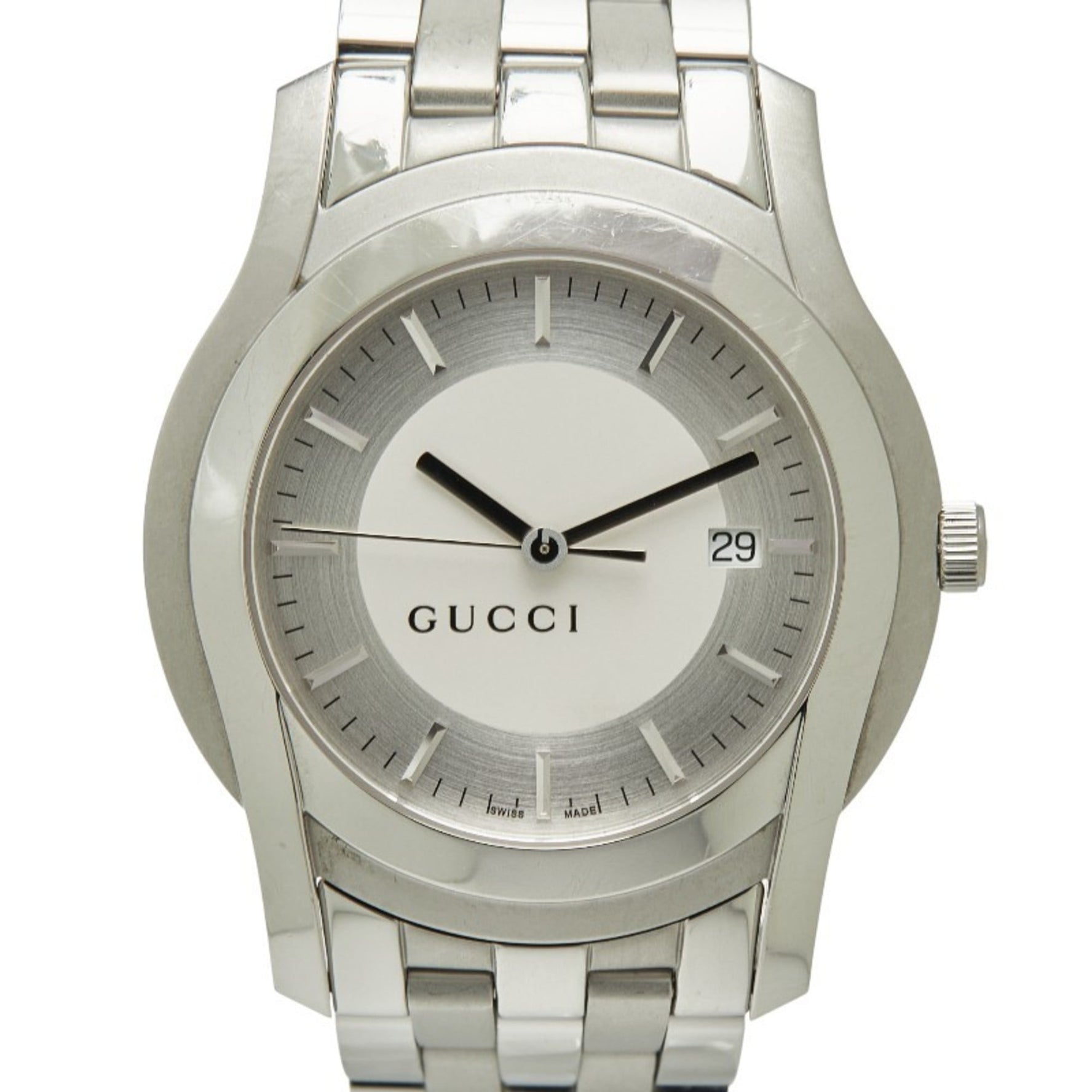Gucci G-Class Watch Quartz White Dial Stainless Steel