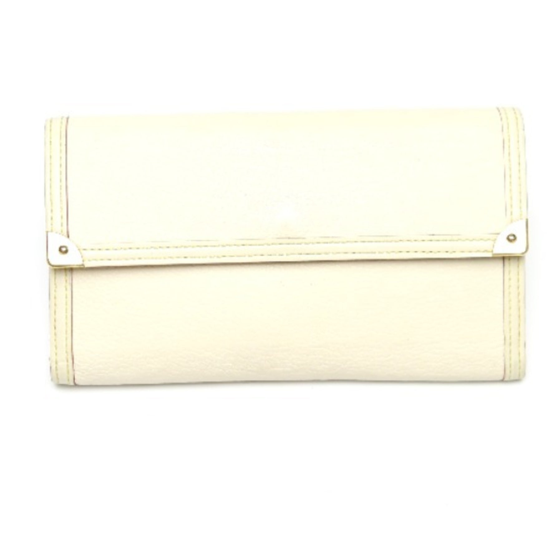 Louis Vuitton Trifold Long Wallet Suhari Porte Tresor International Bron White LV