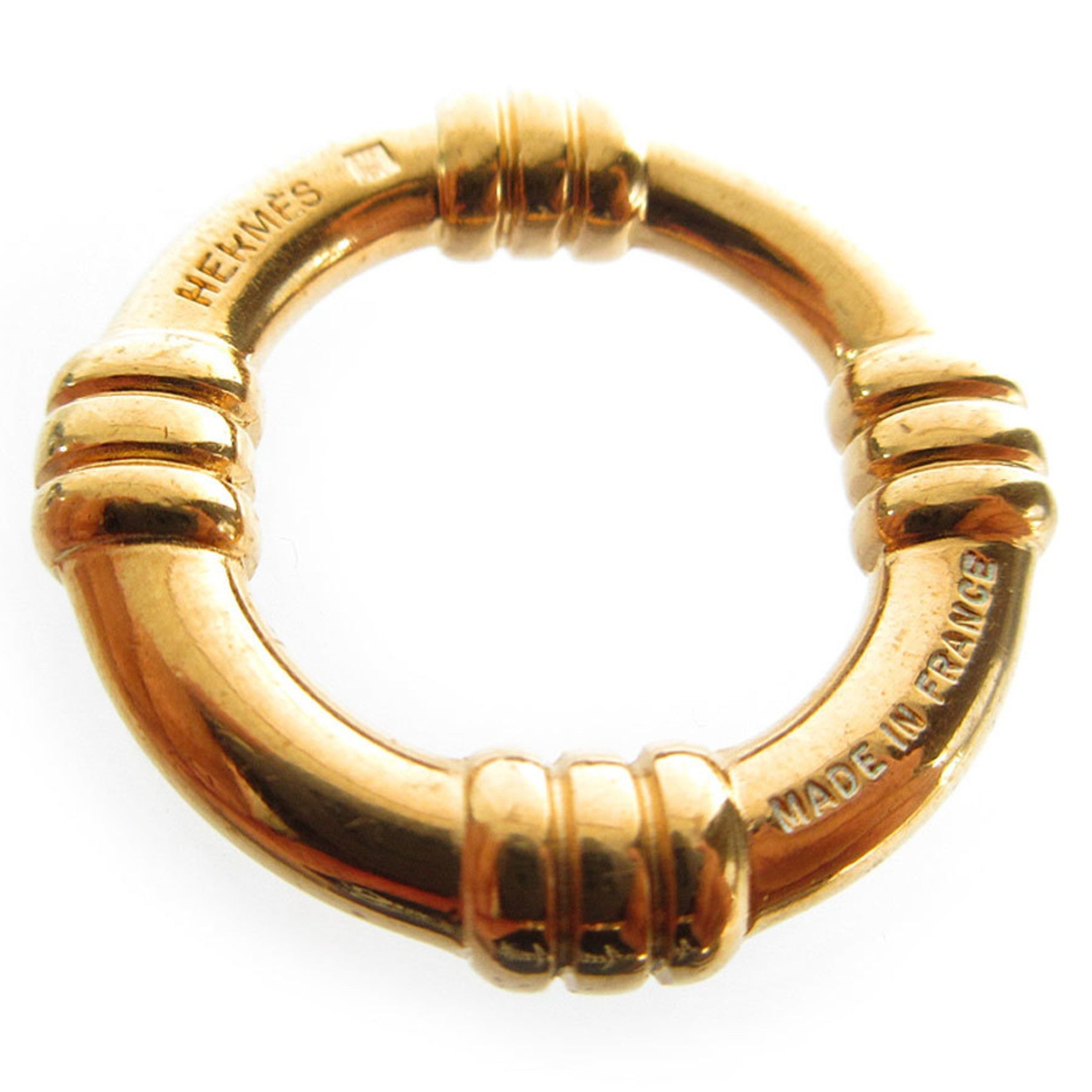 Hermes scarf muffler ring metal ladies