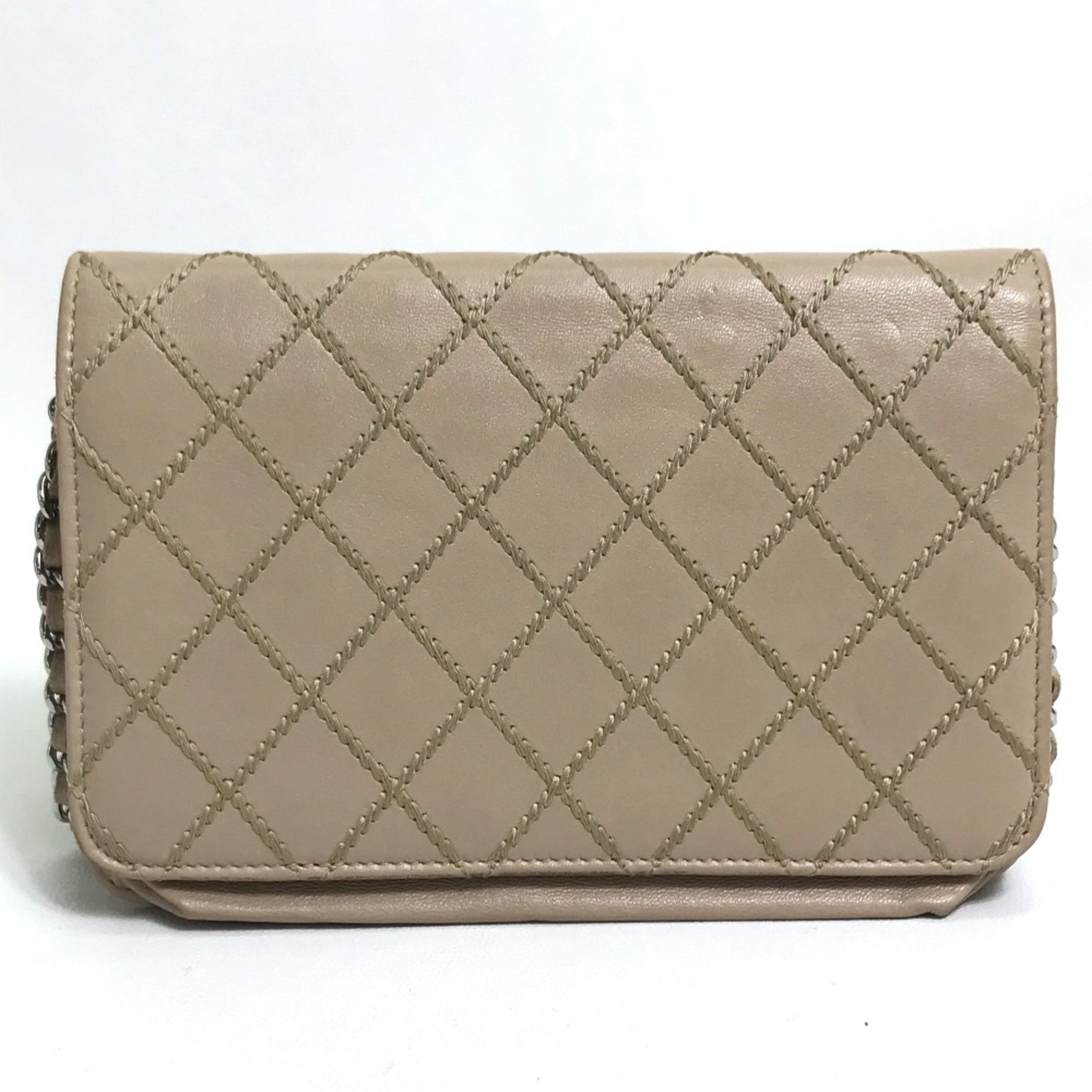 Chanel CC Mark Bag Chain Wallet Shoulder Bag Long Wallet SilverHardware