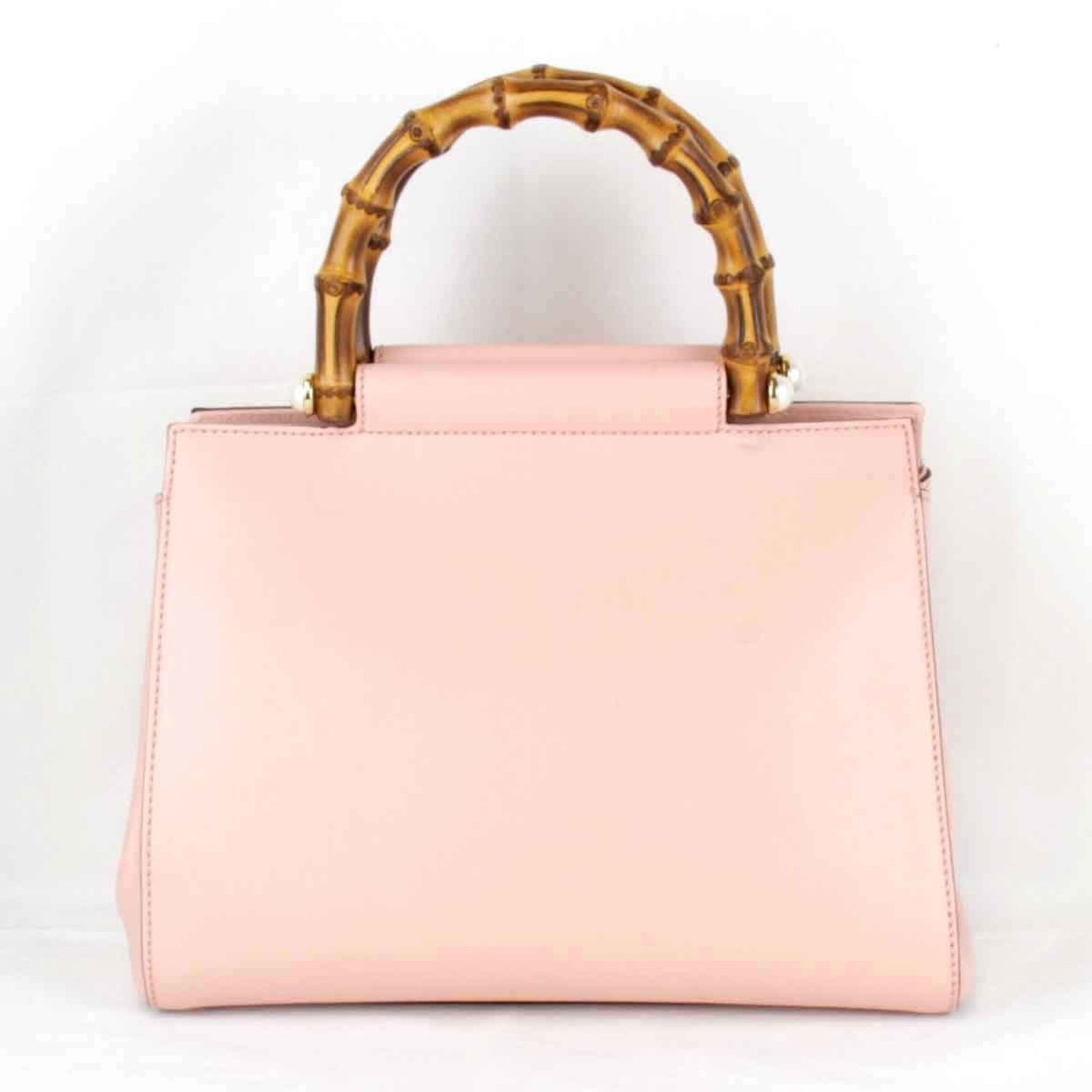GUCCI Bamboo Handle Handbag Leather