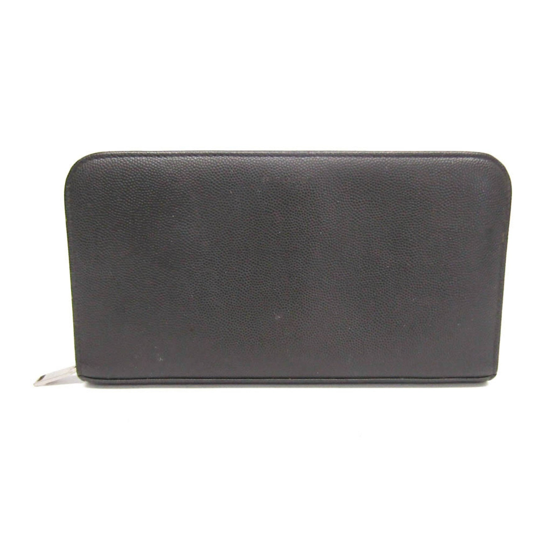Saint Laurent Classic Round Zip Long Wallet Women,Men Embossed Leather Long Wallet (bi-fold)