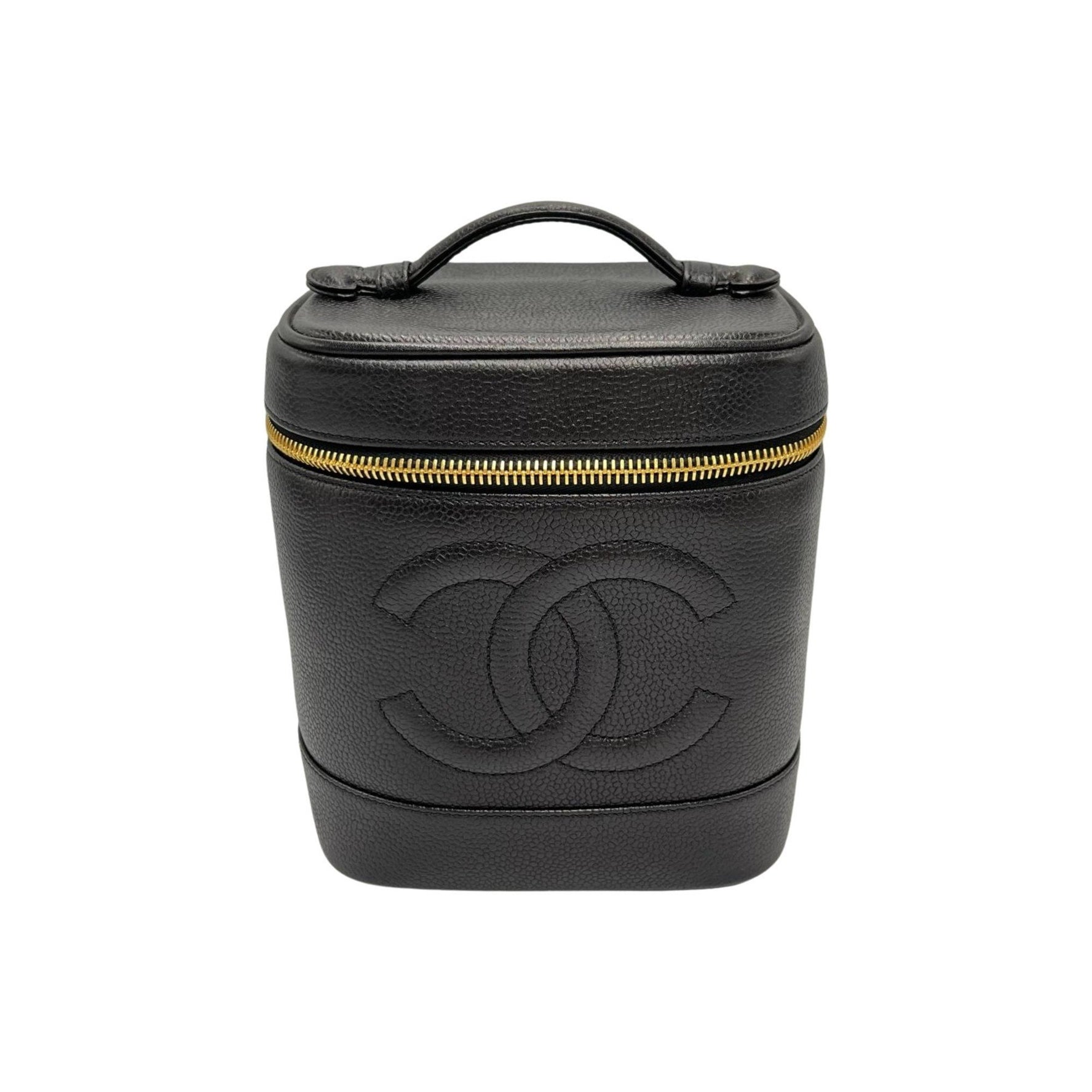CHANEL Coco Mark Vanity Bag in Matte Caviar Leather