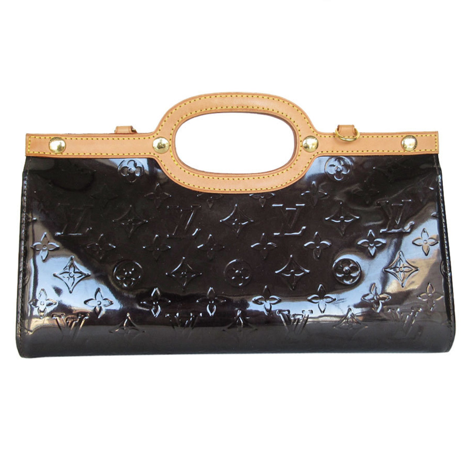Louis Vuitton Handbag Shoulder Bag Monogram Vernis Roxbury Drive Patent Leather Amaranth Gold