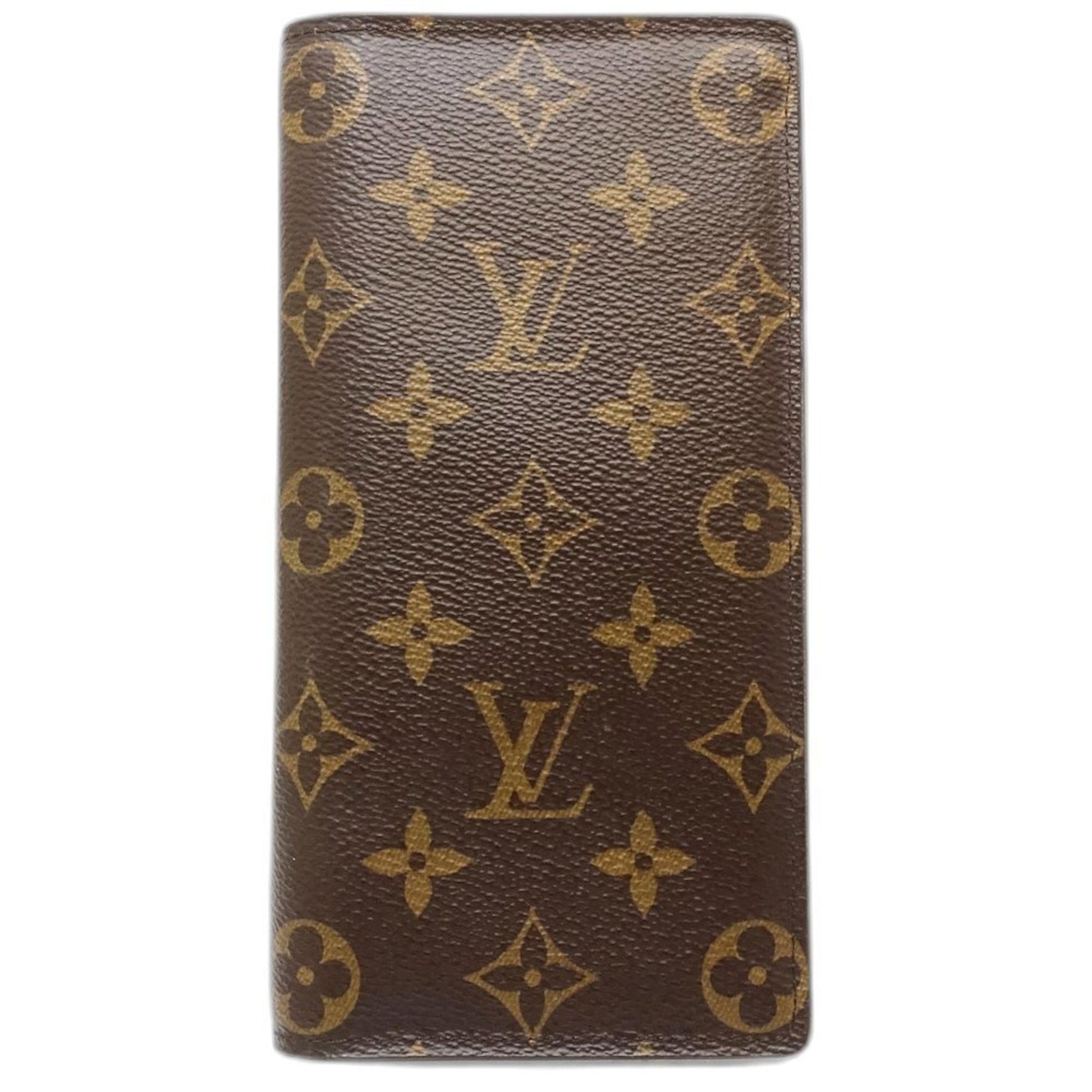 Louis Vuitton Monogram Long Wallet Portefeuille Brazza Brown