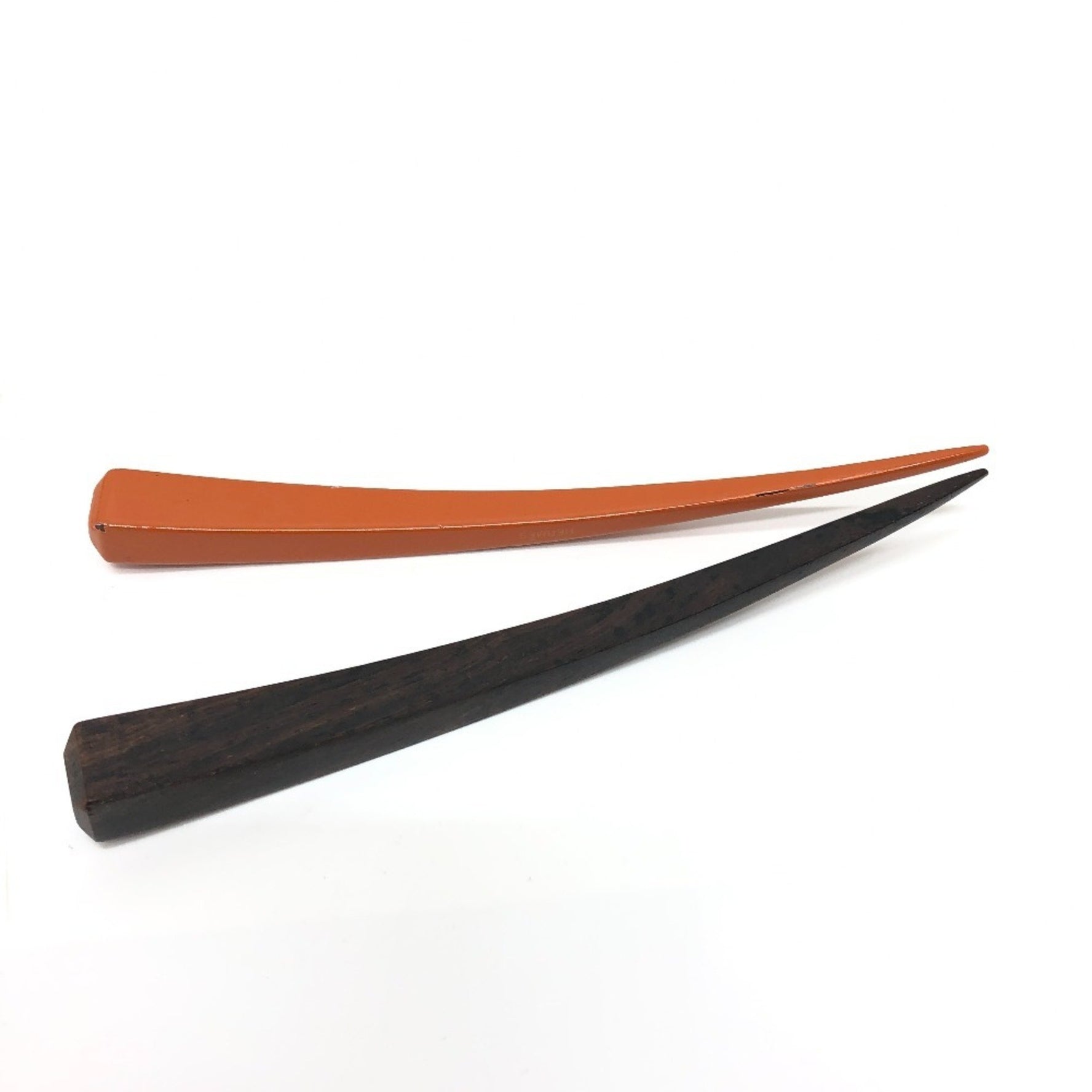 HERMES Hair Accessories Picks Kanzashi Hairpin Serie Set Pair Hairpins Pins Wood Brown