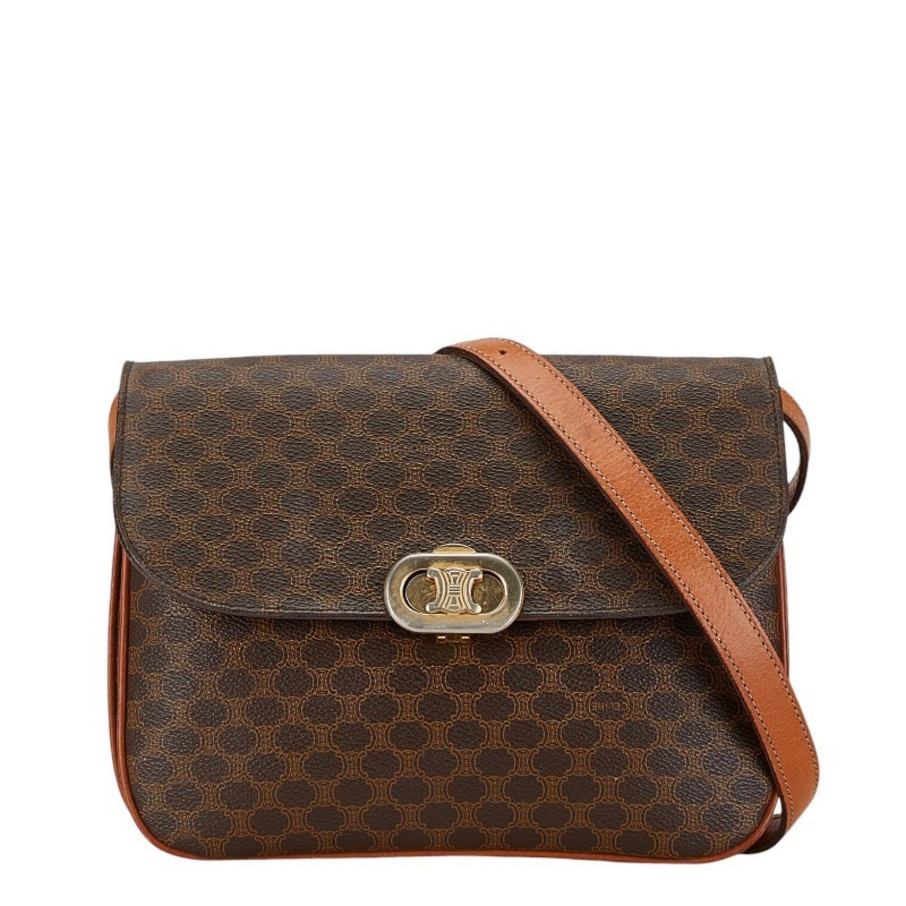 Celine Macadam Shoulder Bag PVC Leather