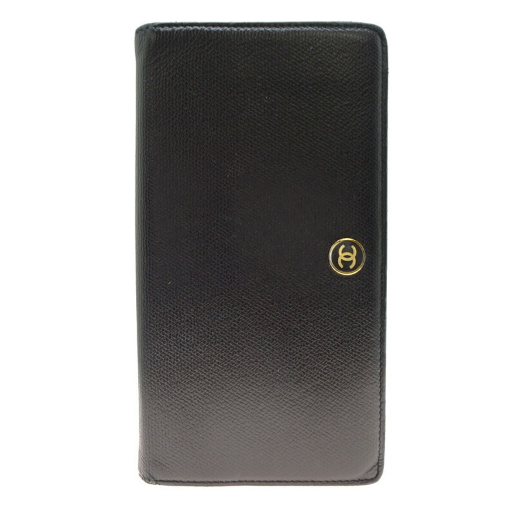 Chanel Coco Button Long Wallet, Leather