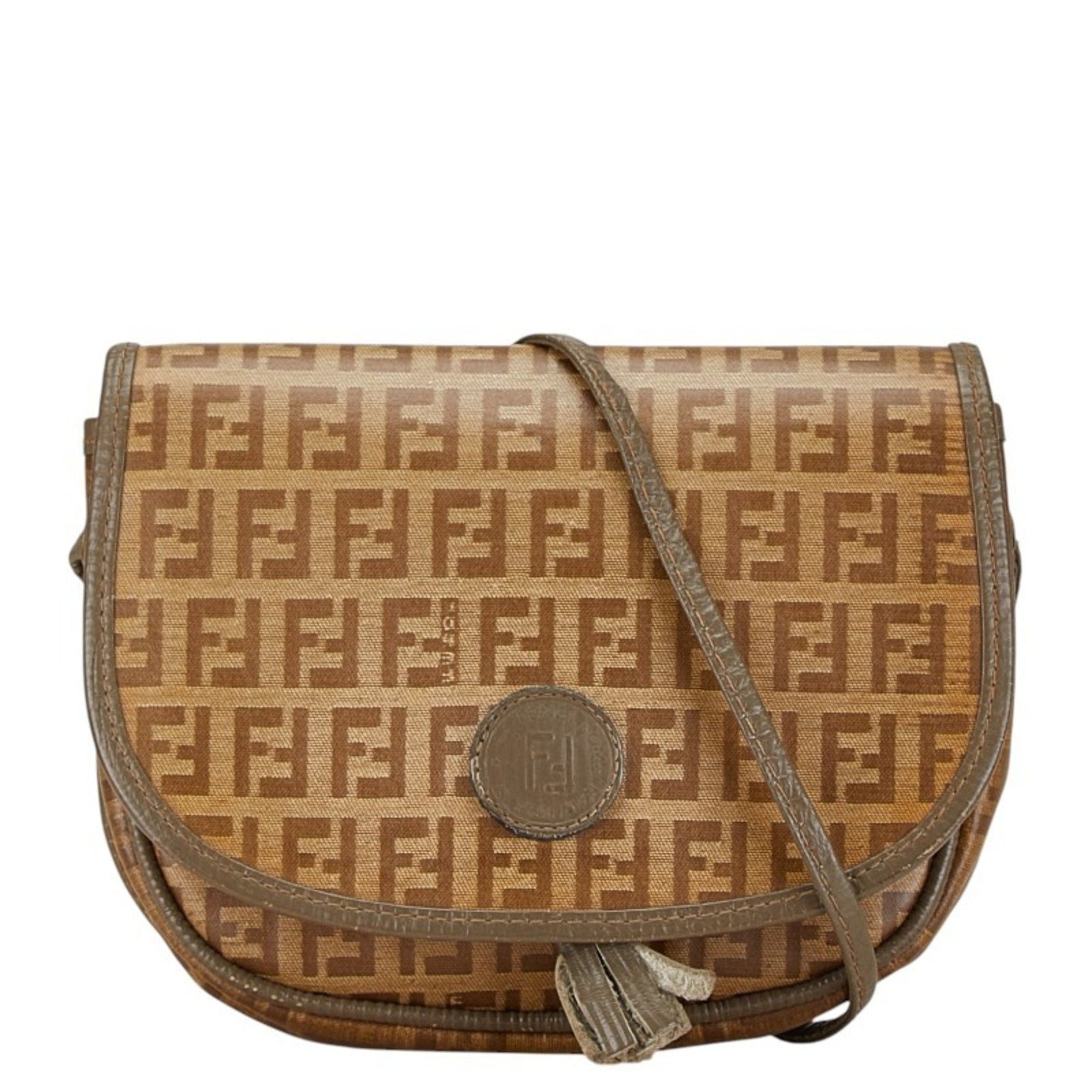 FENDI ZUCCA shoulder bag PVC leather