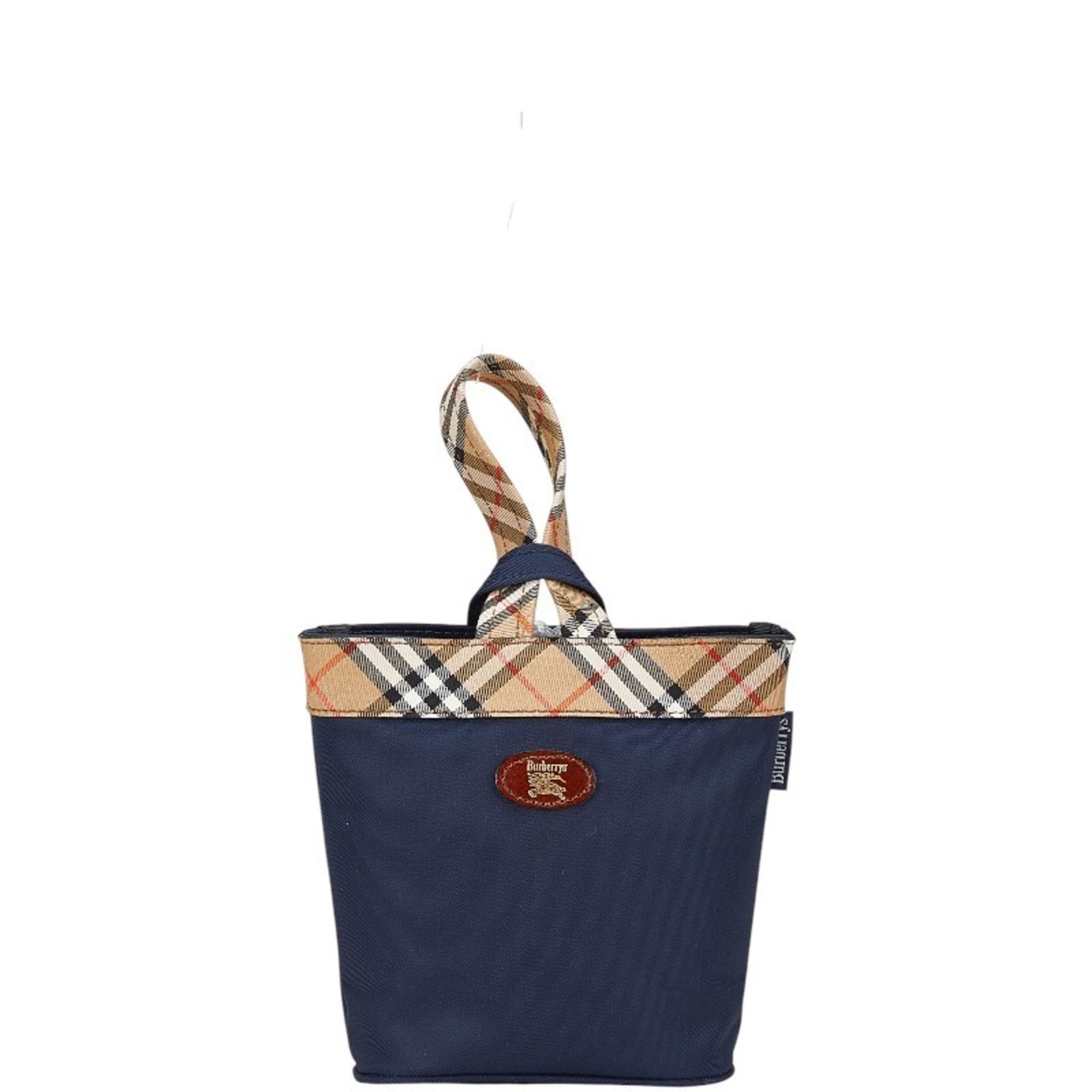 Burberry Nova Check Shadow Horse Pouch Navy Multicolor Nylon