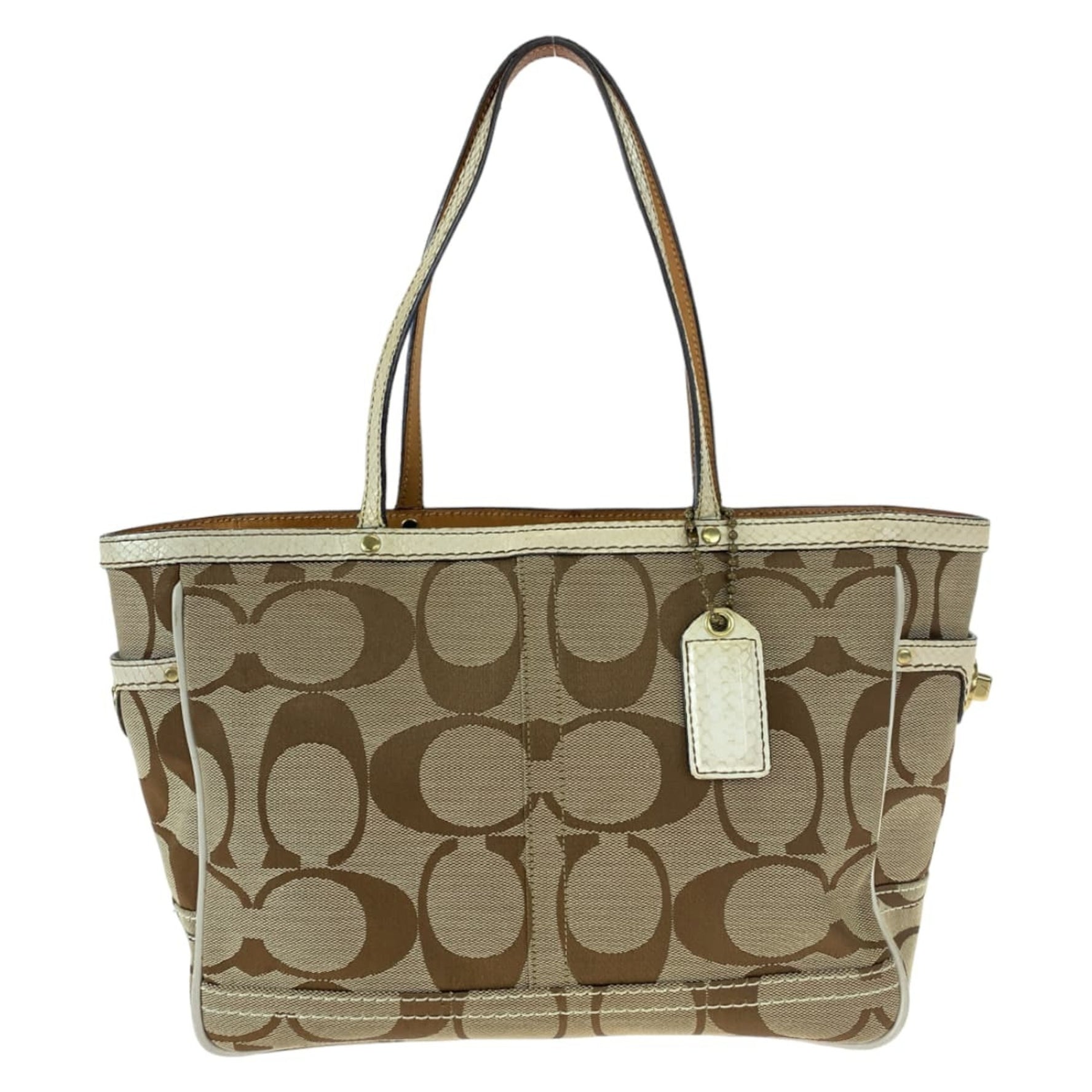 COACH Signature Embossed Canvas 7874 Tote Bag Handbag