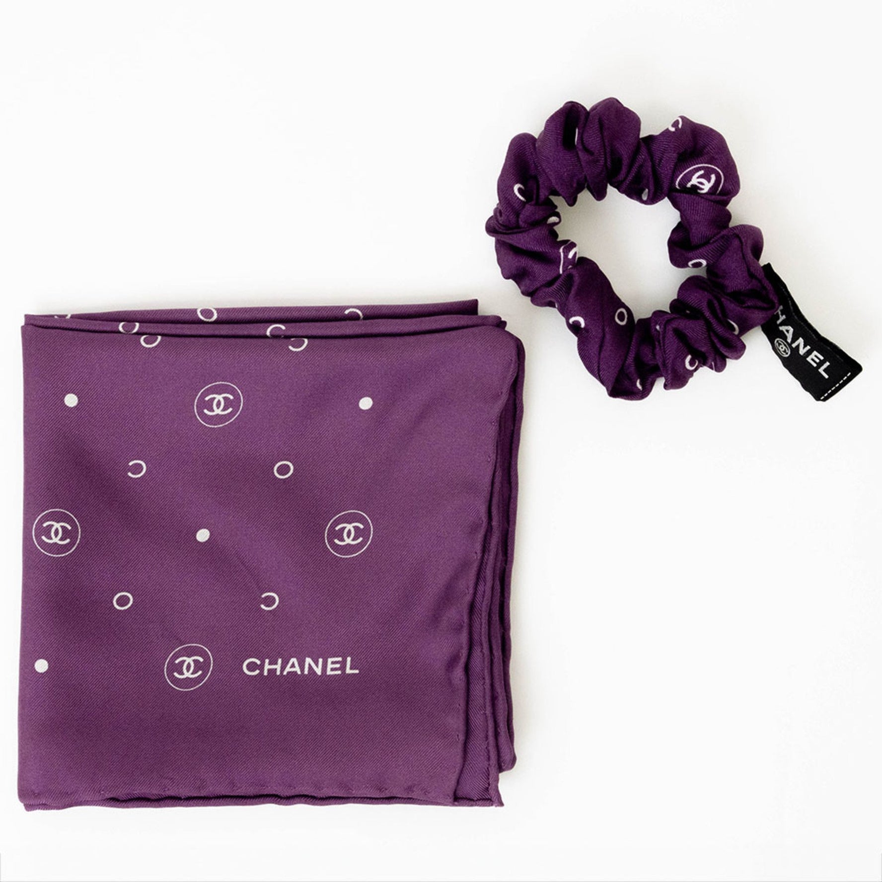 Chanel Hair Scarf with Scrunchie