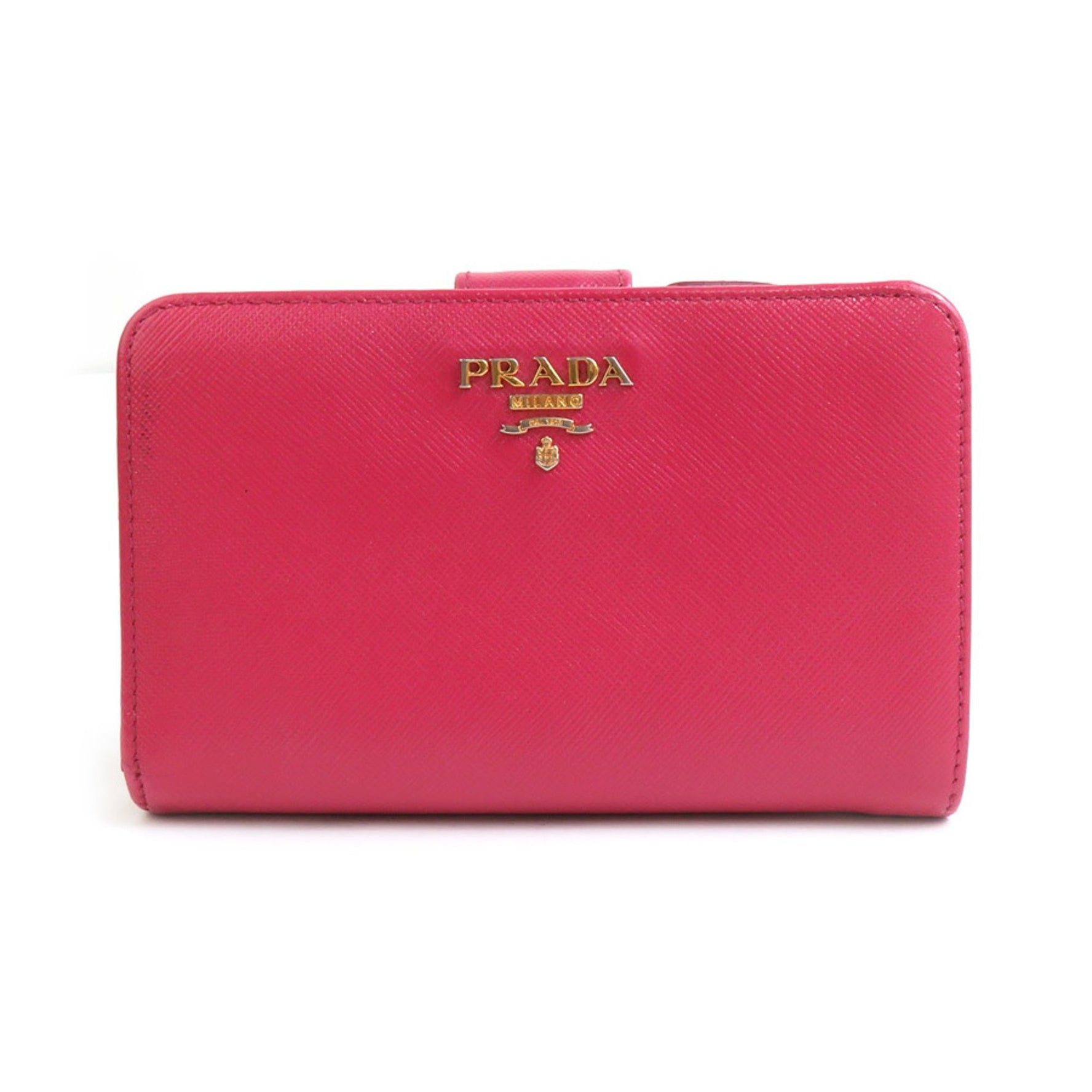 PRADA Bi-fold wallet Leather Gold