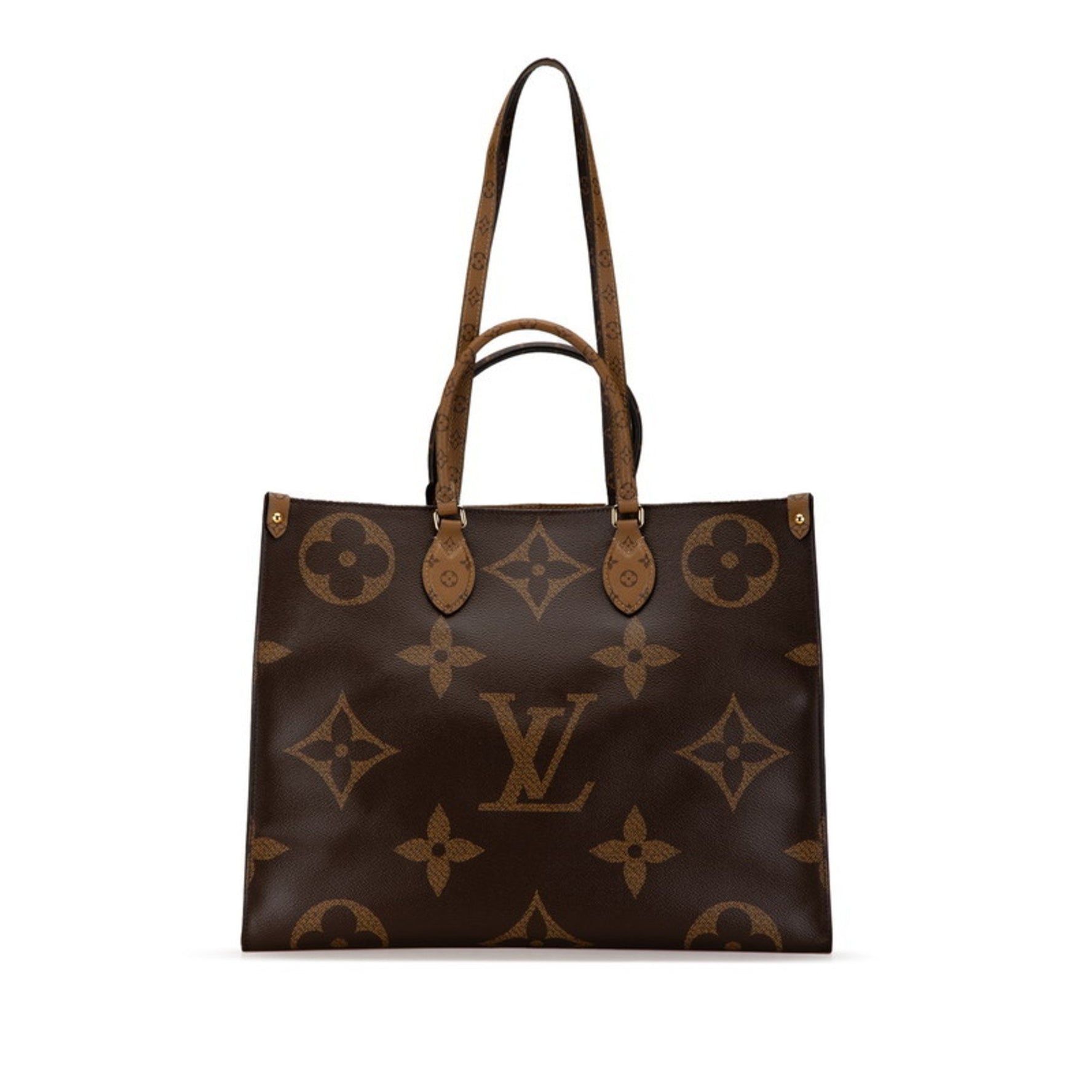 Louis Vuitton Monogram Giant Reverse On-the-Go GM Handbag Tote Bag PVC Leather