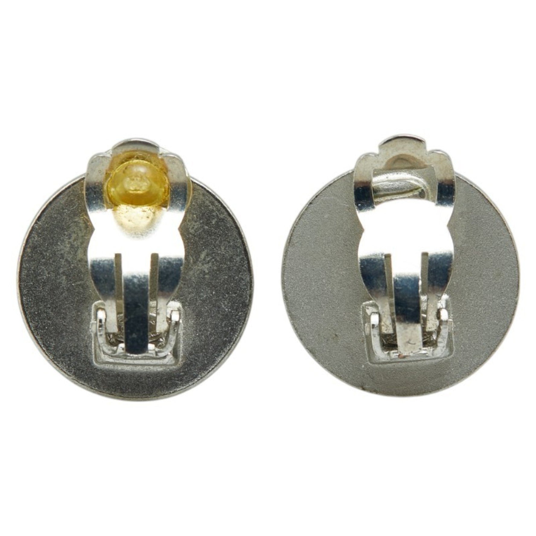Chanel Coco Mark Round Earrings Metal