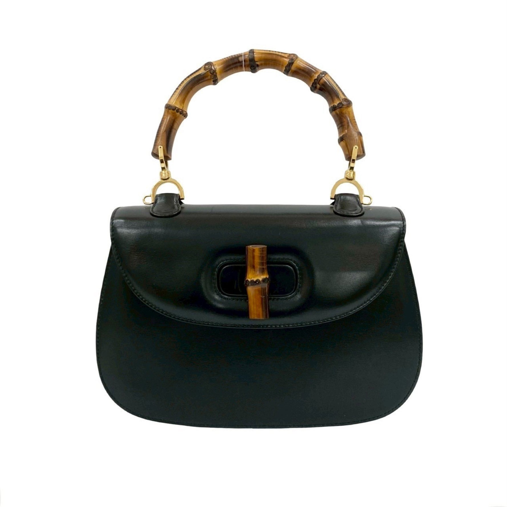 GUCCI Old Bamboo Leather Handbag/Shoulder Bag