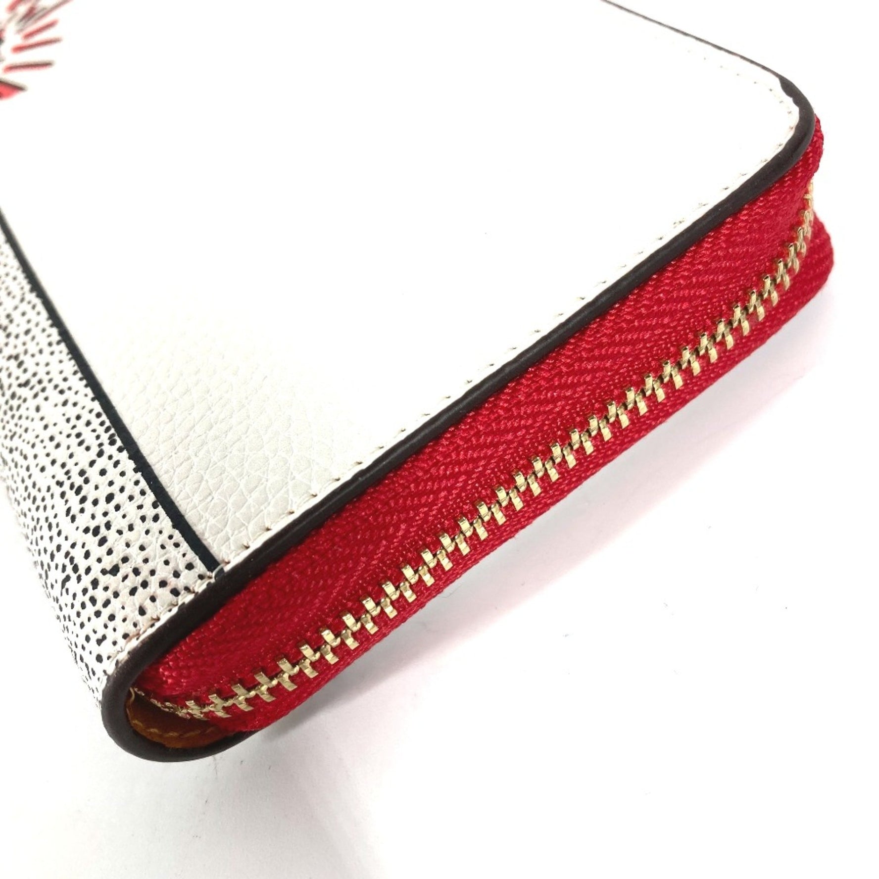 coach Keith Haring collaboration Zip Around DISNEY Long Wallet Red