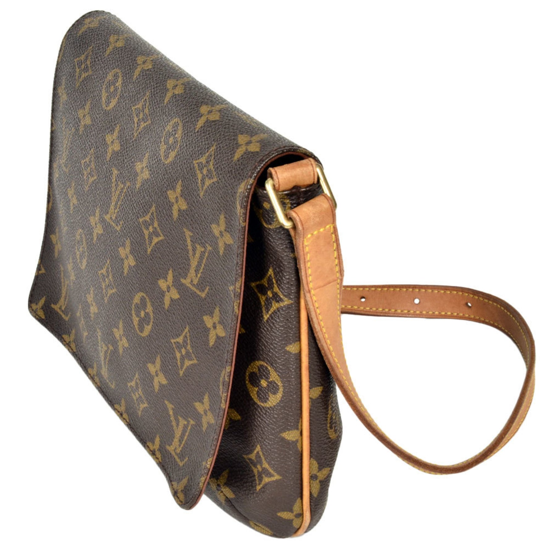 Louis Vuitton Musette Tango Short Strap Shoulder Bag Monogram Canvas Brown
