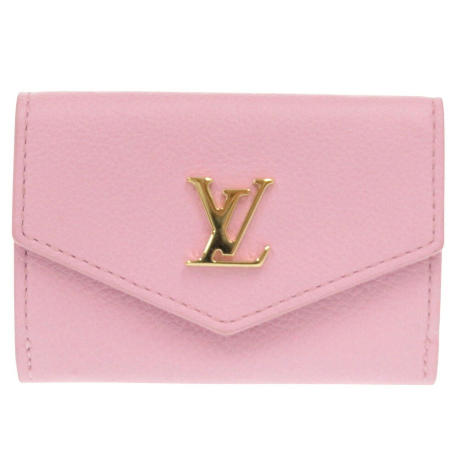 Louis Vuitton Portefeuille Lock Leather Tri-fold Wallet 1592