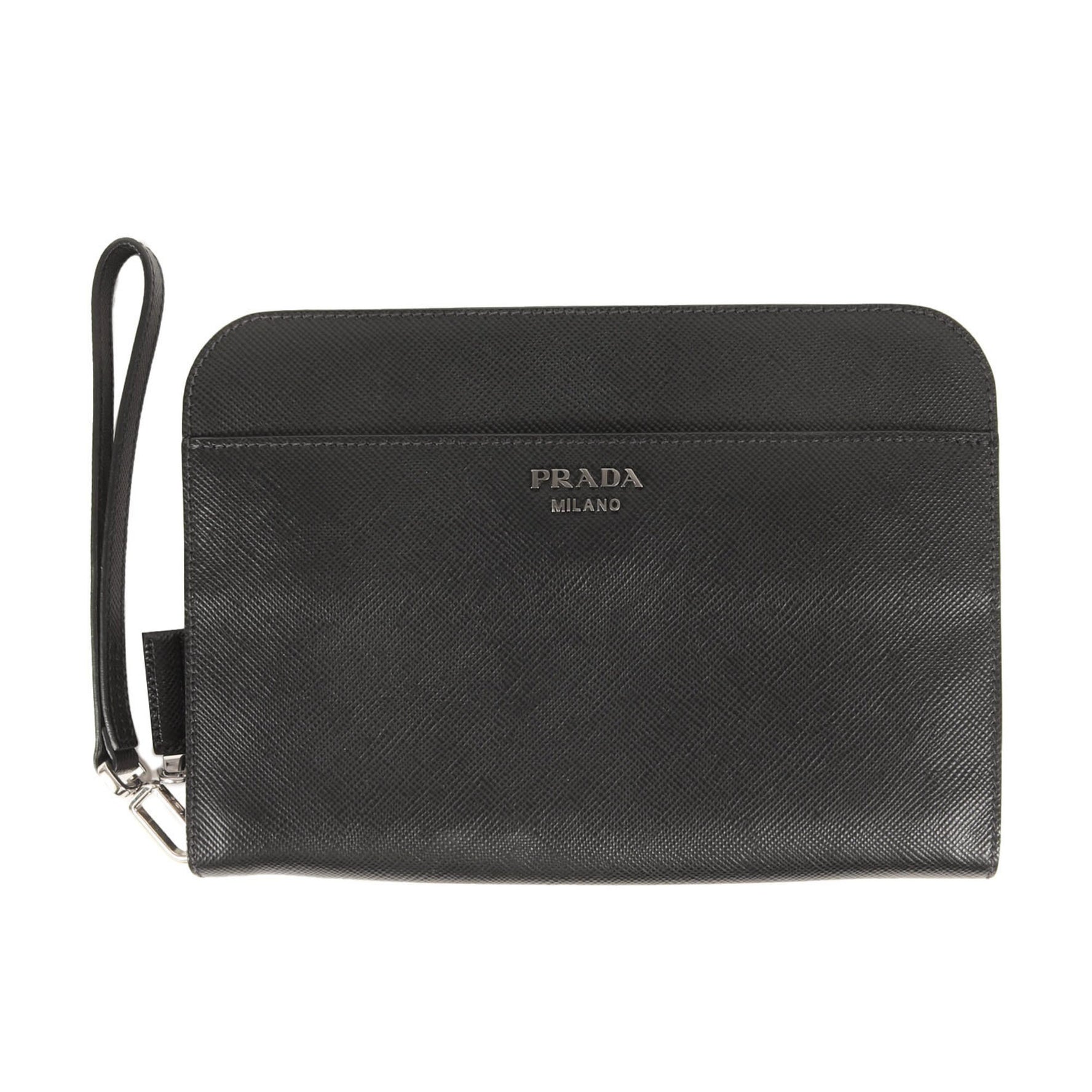 PRADA Bag Saffiano Leather Clutch Organizer Case