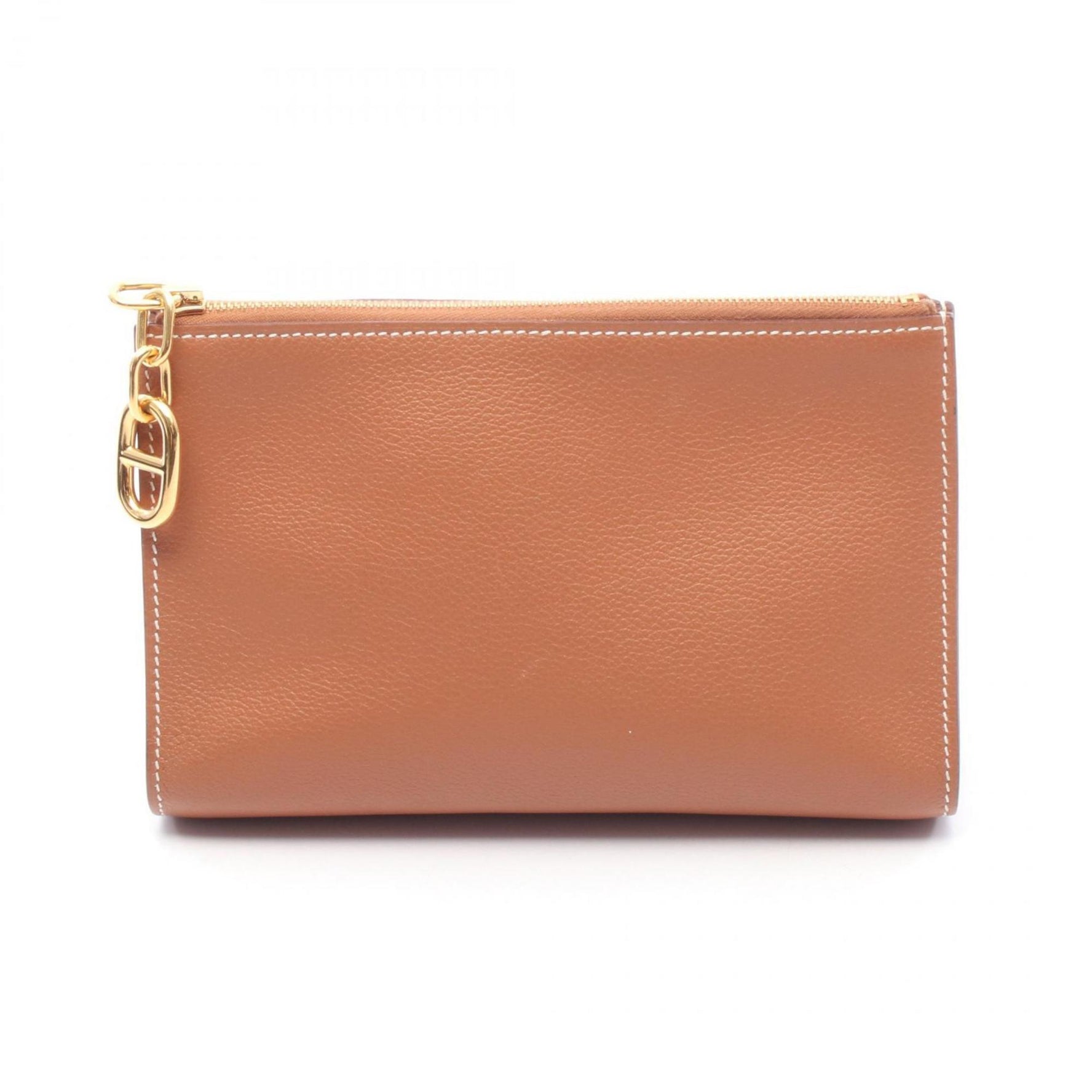 Hermes Hermès Zip Ango PM Chaine d'Ancre Pouch Bag in Leather, Evercolor, Brown