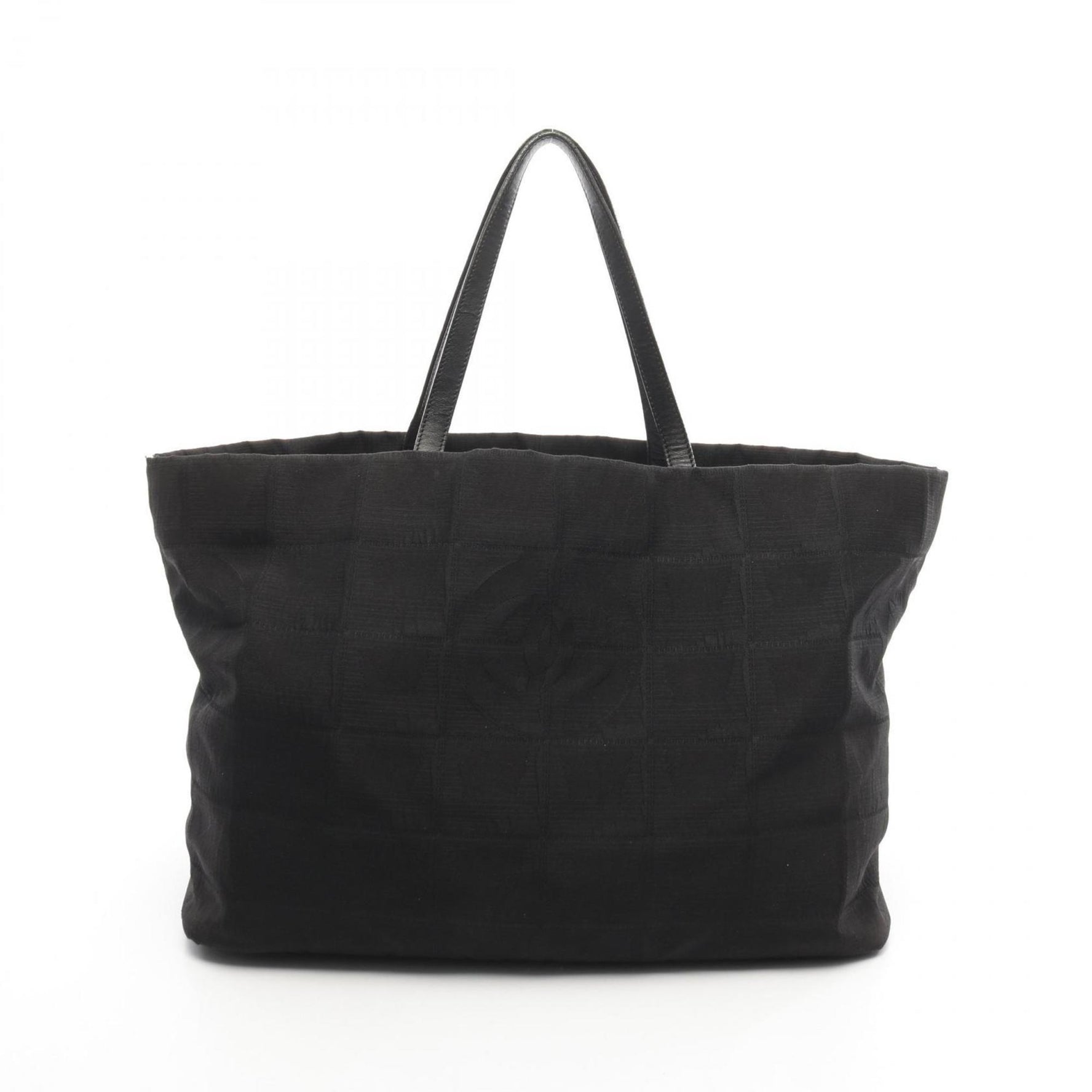 CHANEL New Travel Line Tote GM Bag, Leather, Nylon Canvas