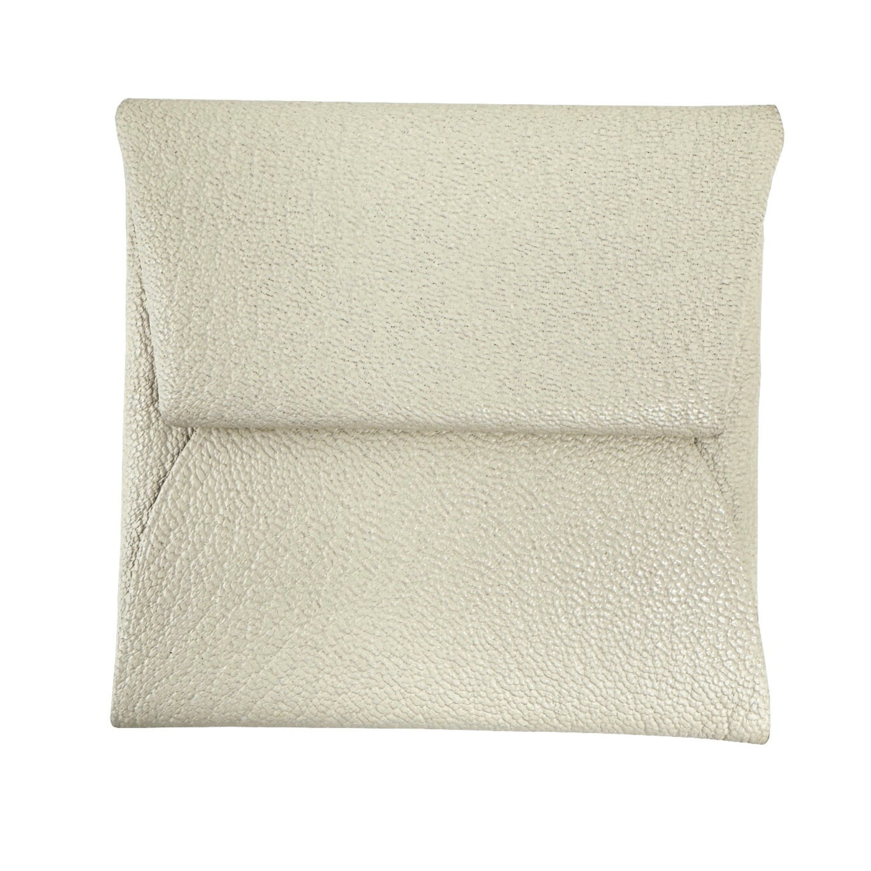 HERMES Bastia Chevre Cre U Stamp 2022 Wallet/Coin Case Purse Small Item Leather Goods White Men's
