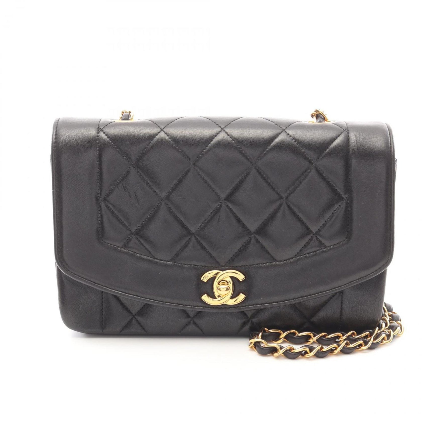 CHANEL Matelasse Diana Flap Shoulder Bag Lambskin (Sheepskin)